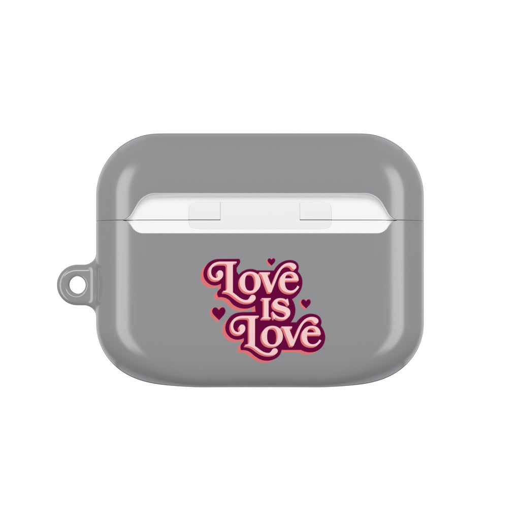 AirPods Case - Cute 'Je t'aime' Capybaras & Pink Heart / "Love Is Love"