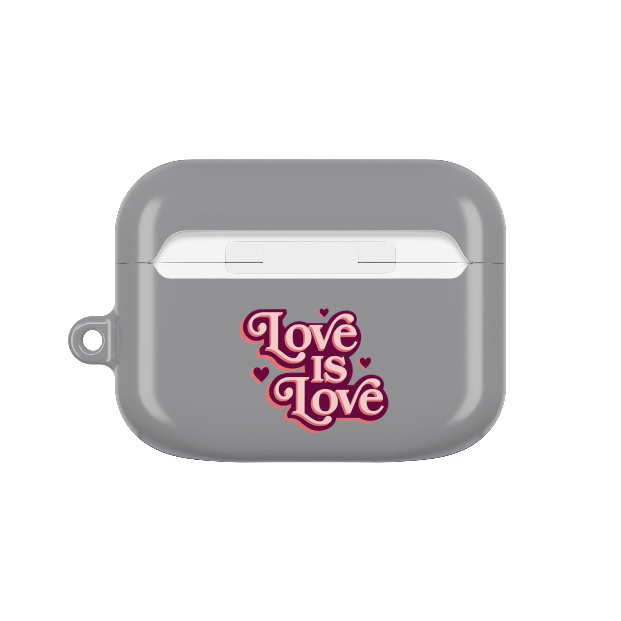 AirPods Case - Cute 'Je t'aime' Capybaras & Pink Heart / "Love Is Love"