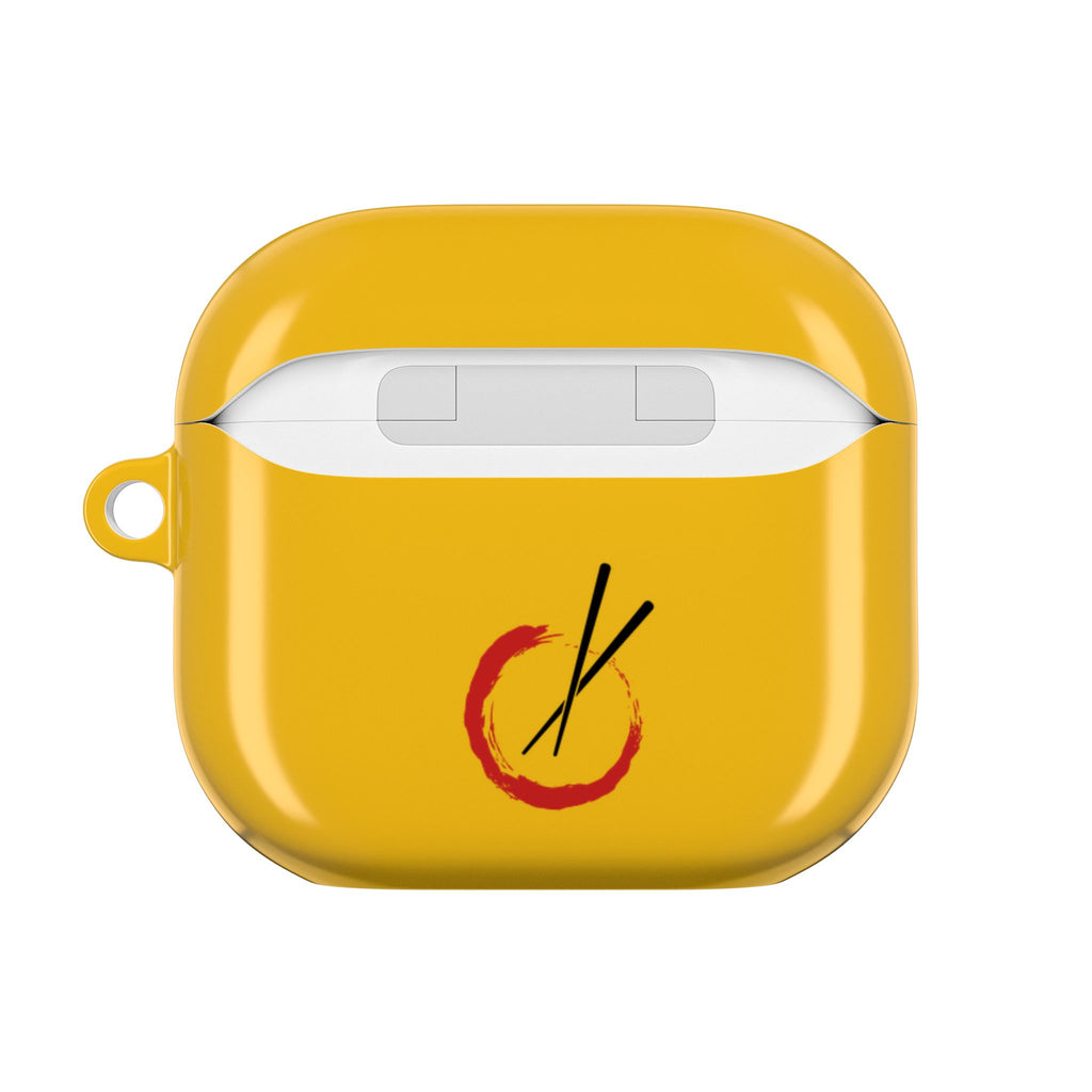 Japanese Cat & Chopsticks Yellow AirPods Case
