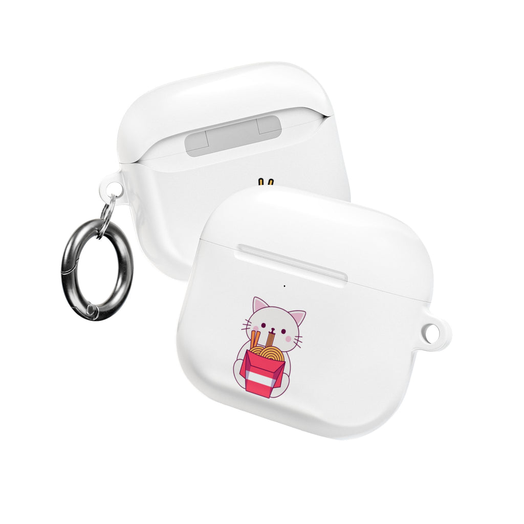 Kawaii Cat & Ramen Design AirPods Case Protective Wireless Earbud Cover
