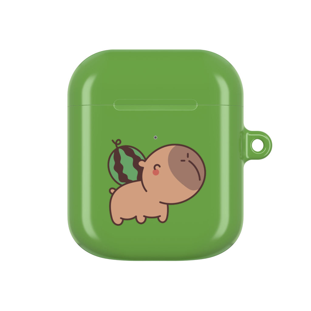 Capybara and Watermelons AirPods Case
