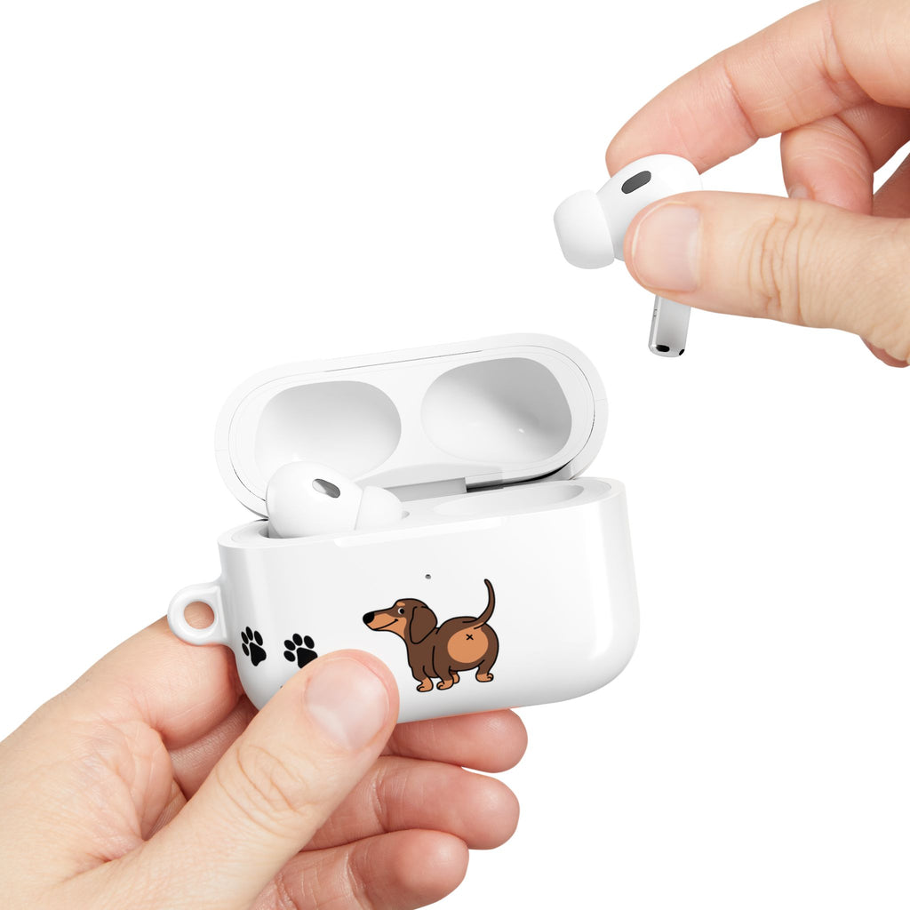 Staring Dachshund White AirPods or AirPods Pro Case
