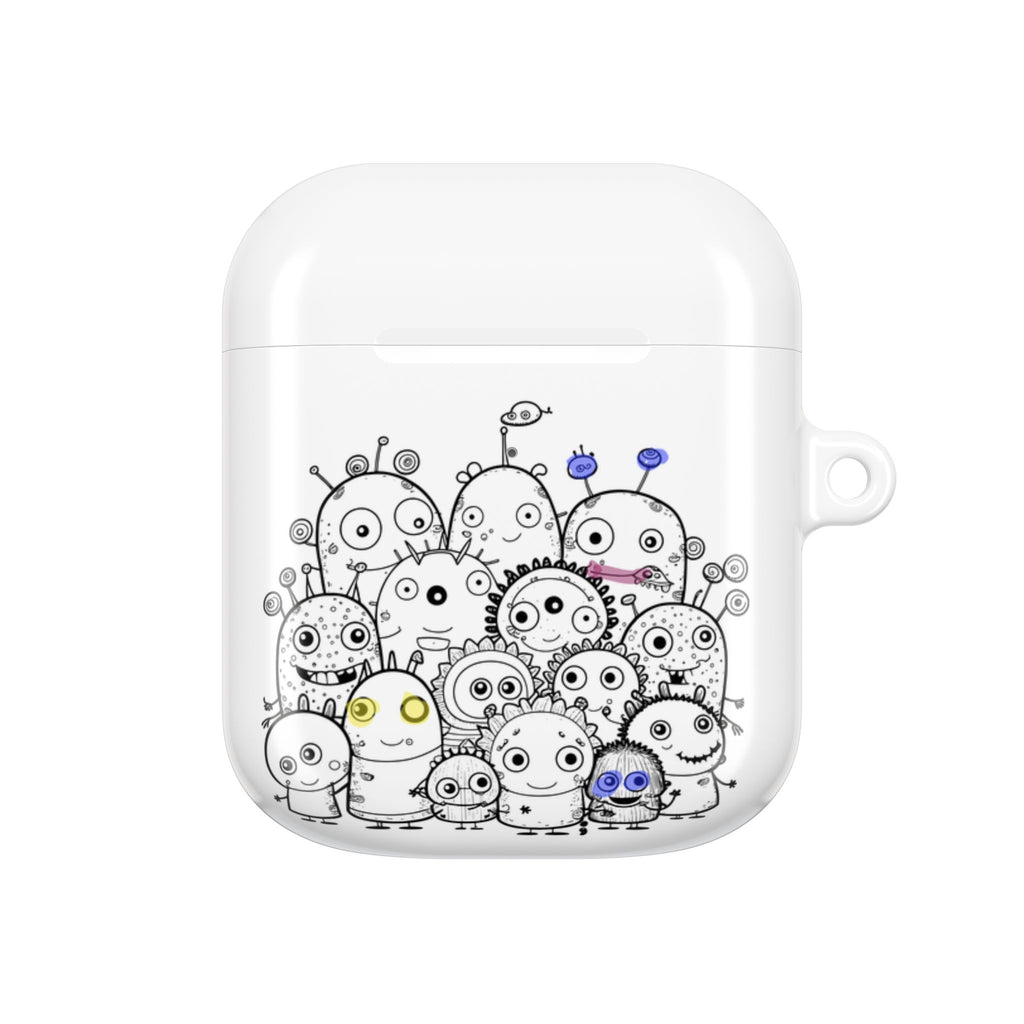 Cute Monster Crowd AirPods Case
