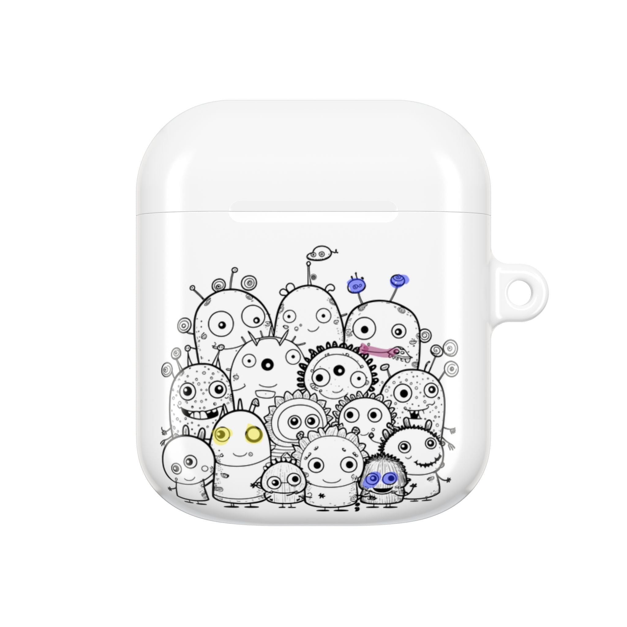 Cute Monster Crowd AirPods Case