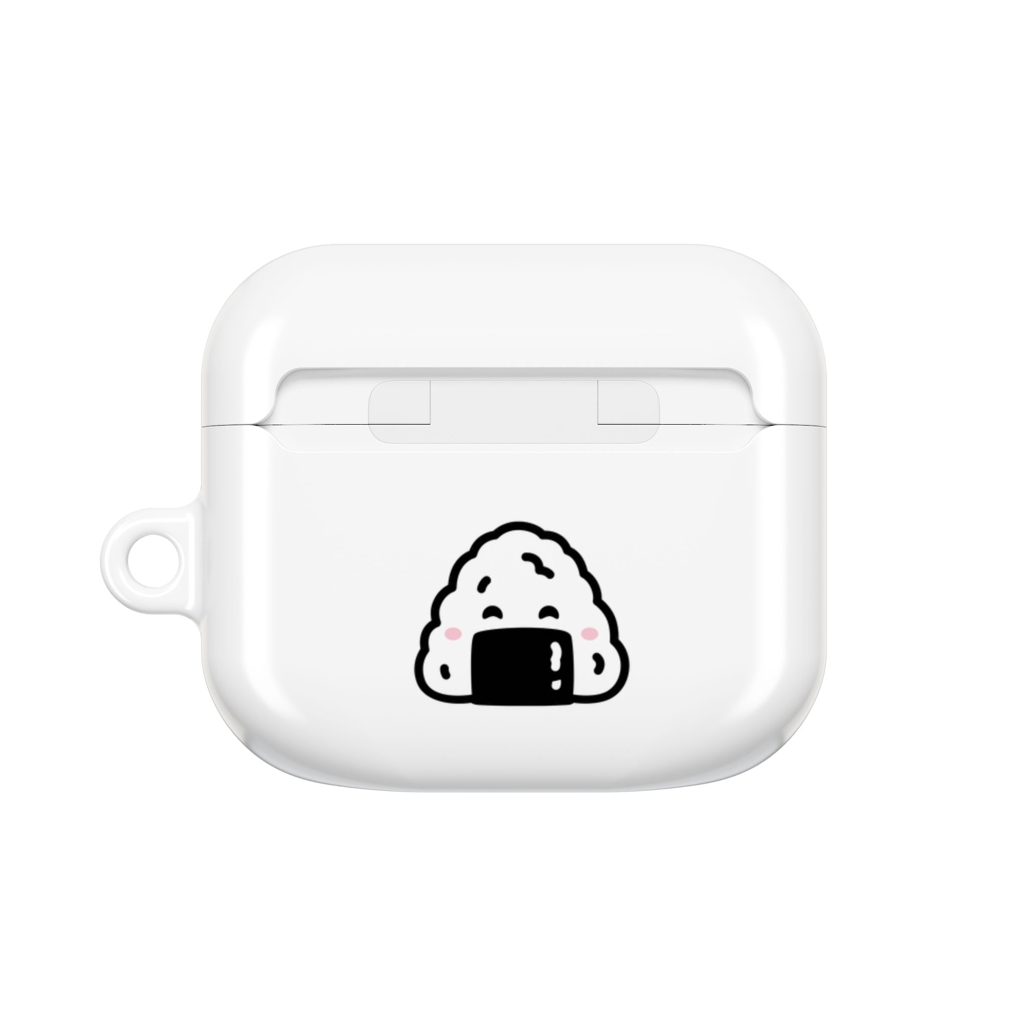 Japanese Cat & Onigiri White AirPod Case