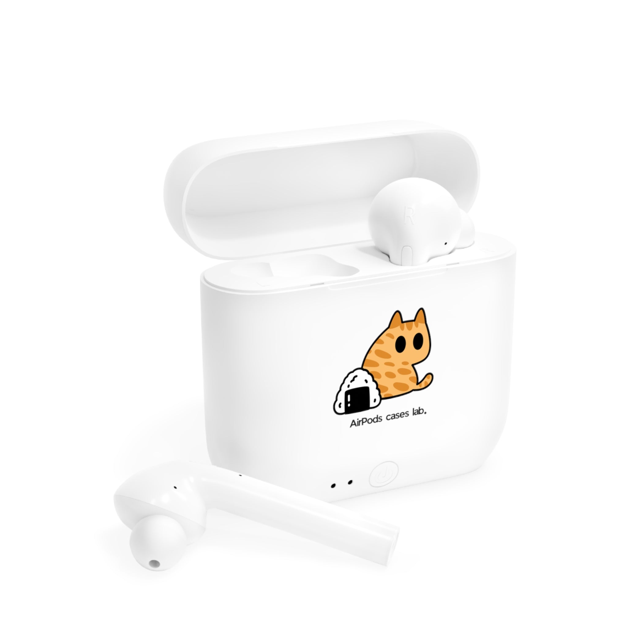 Sushi Cat White Earbuds