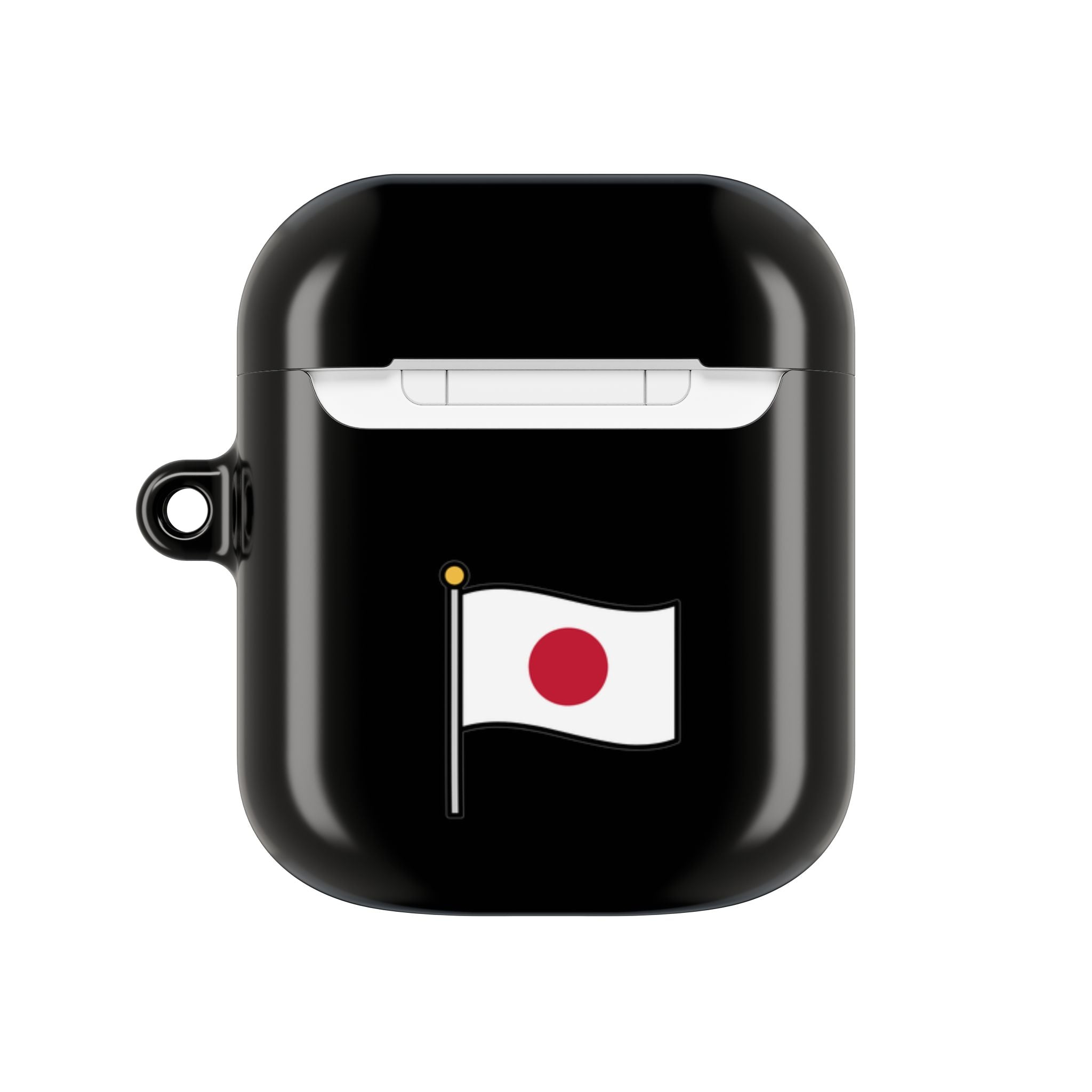 Samurai Shiba Inu with Japanese Flag Black AirPods or AirPods Pro Case