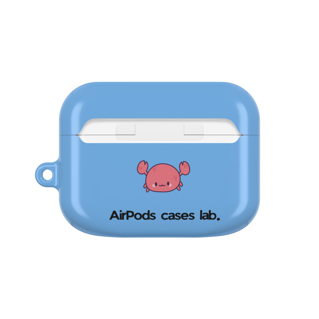 Cute Dachshund Dog & Crab Summer AirPod Case - Blue Beach Swim Float Design