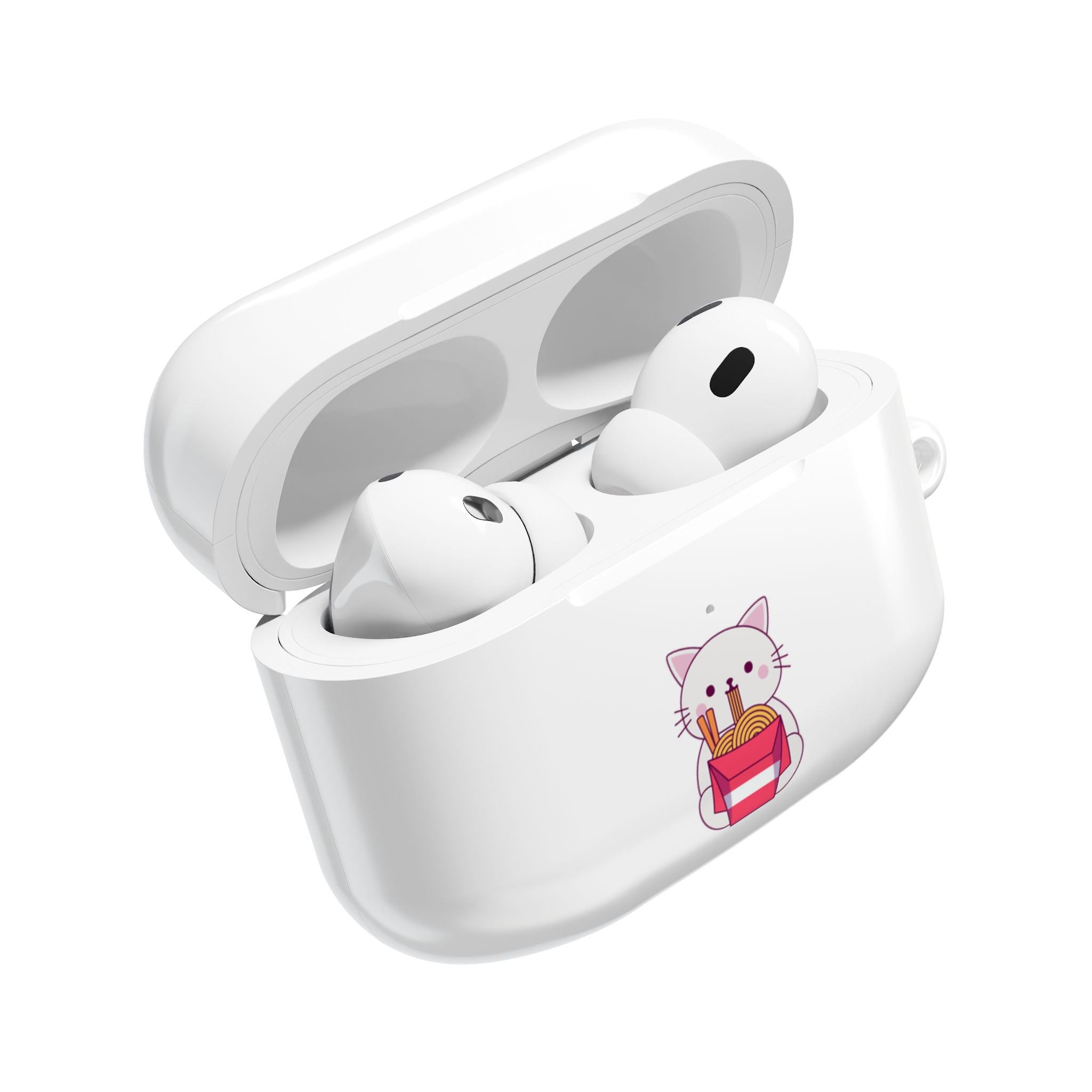 Kawaii Cat & Ramen Design AirPods Case Protective Wireless Earbud Cover