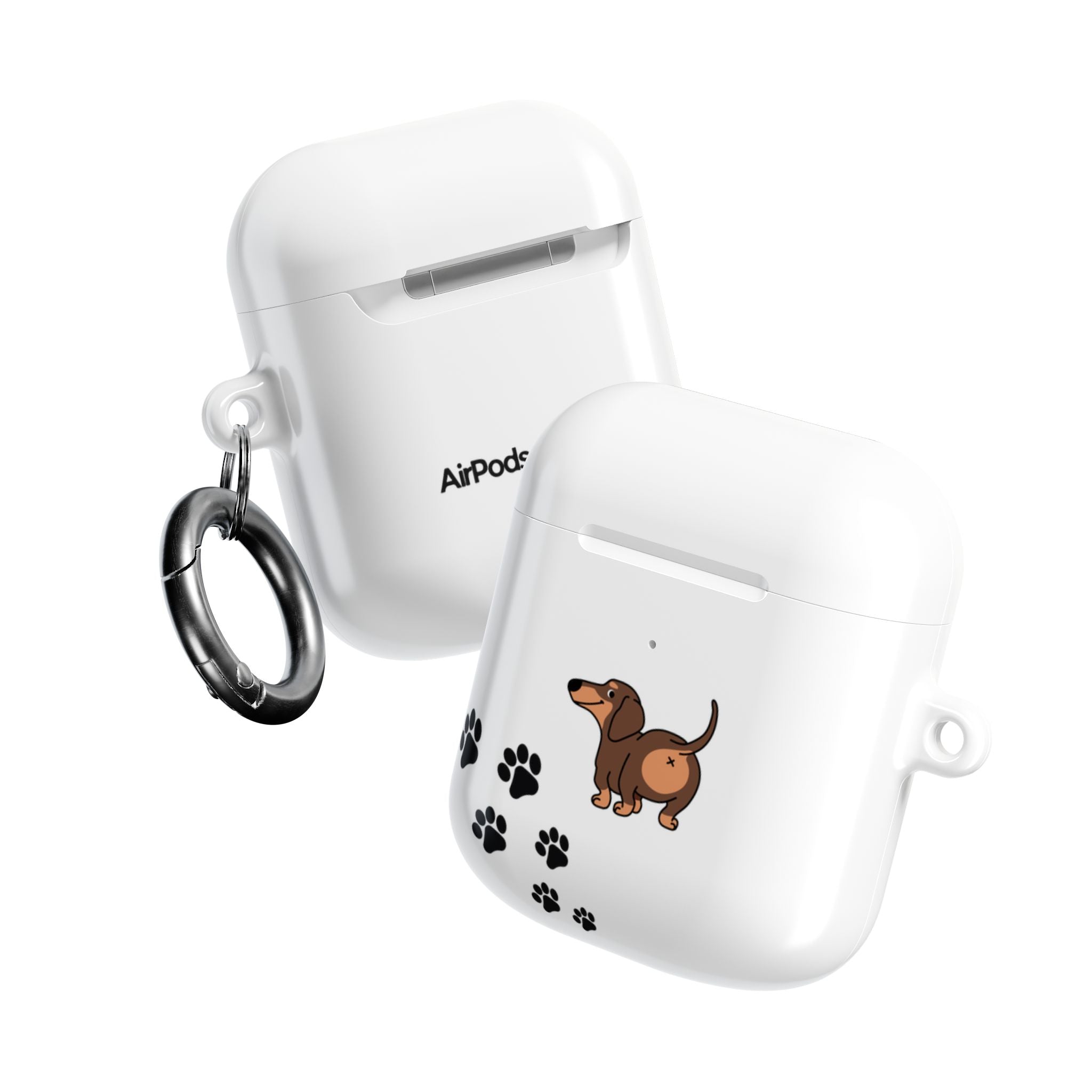 Staring Dachshund White AirPods or AirPods Pro Case