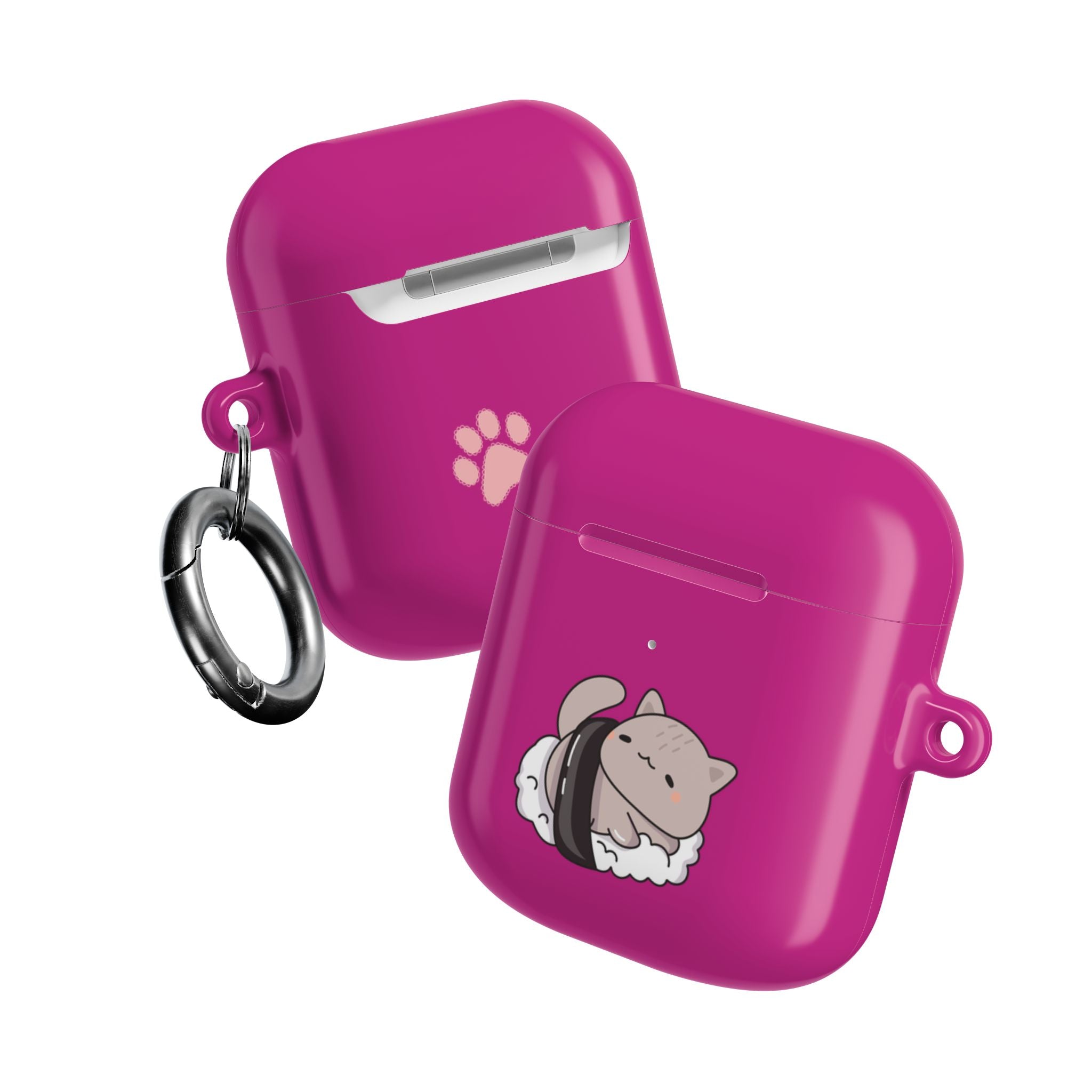 Cat Sushi AirPods Case - Cute Pink Protective Cover