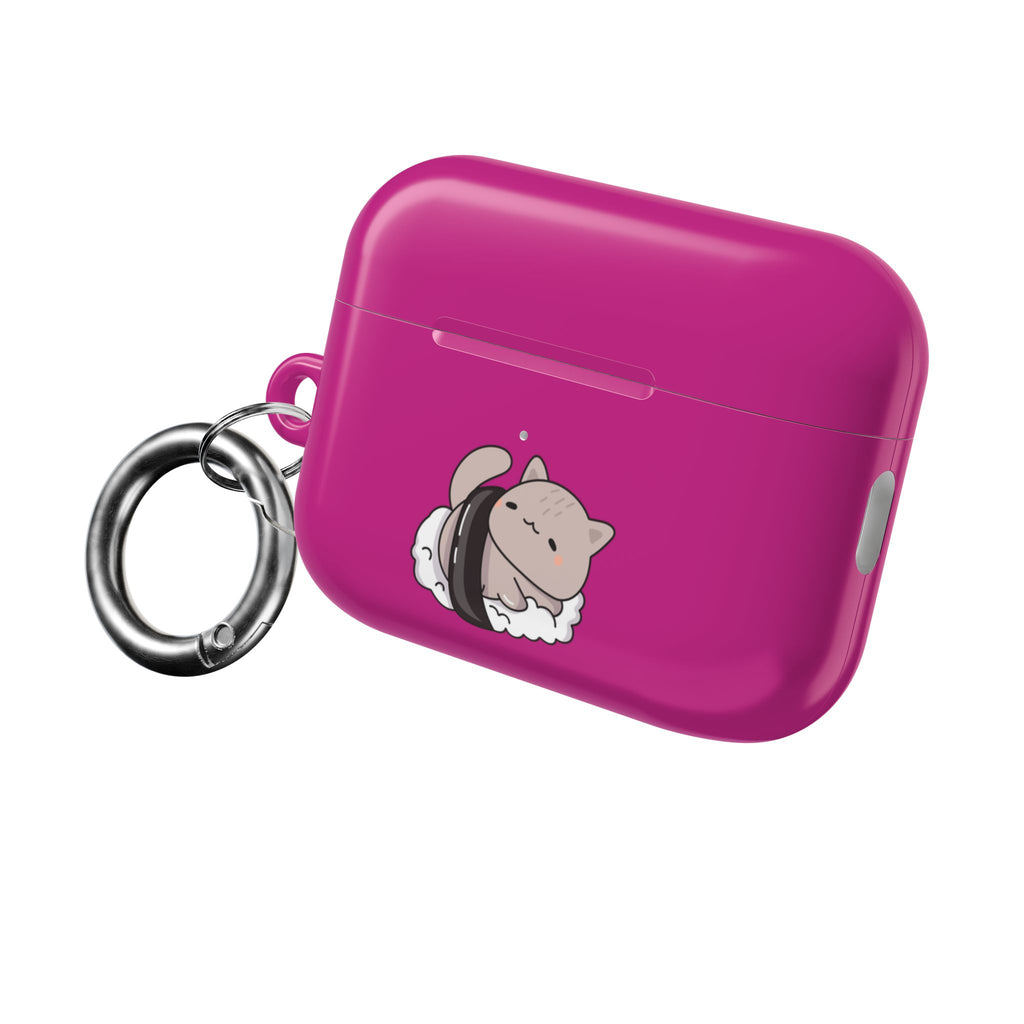 Cat Sushi AirPods Case - Cute Pink Protective Cover
