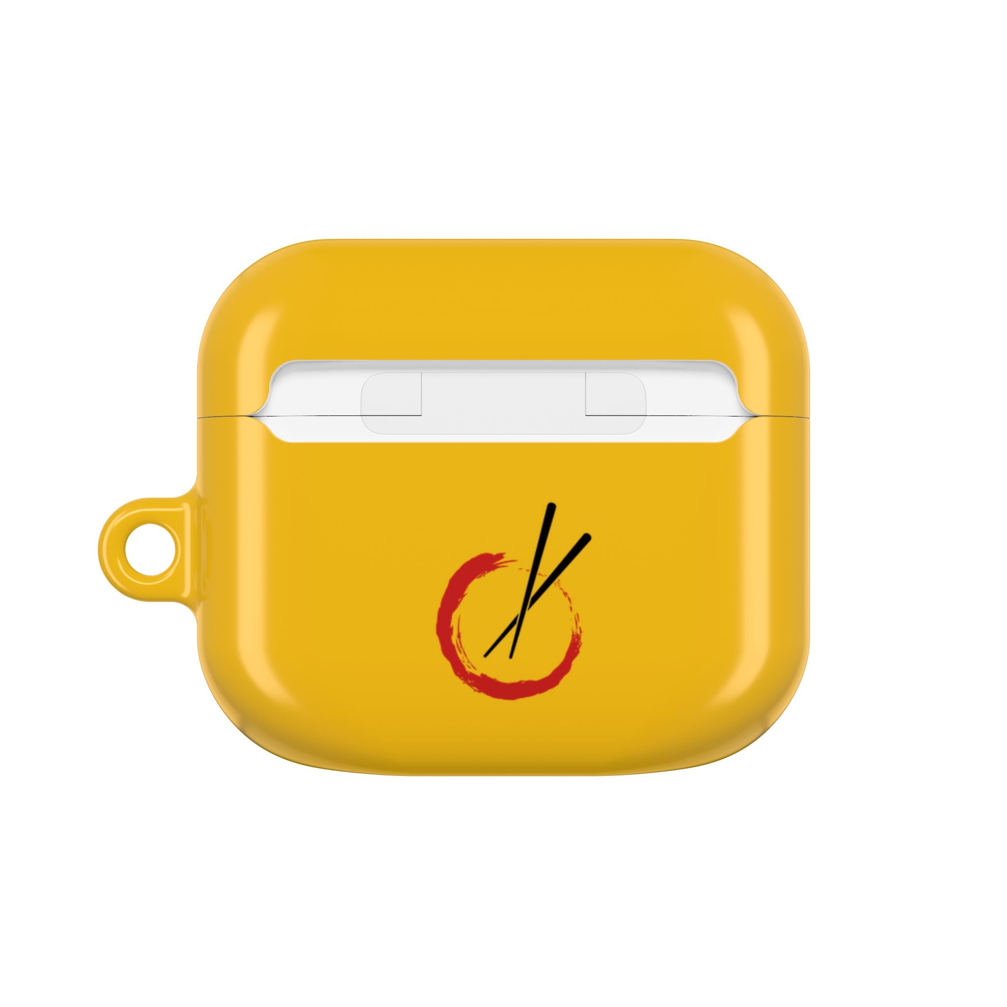 Japanese Cat & Chopsticks Yellow AirPods Case