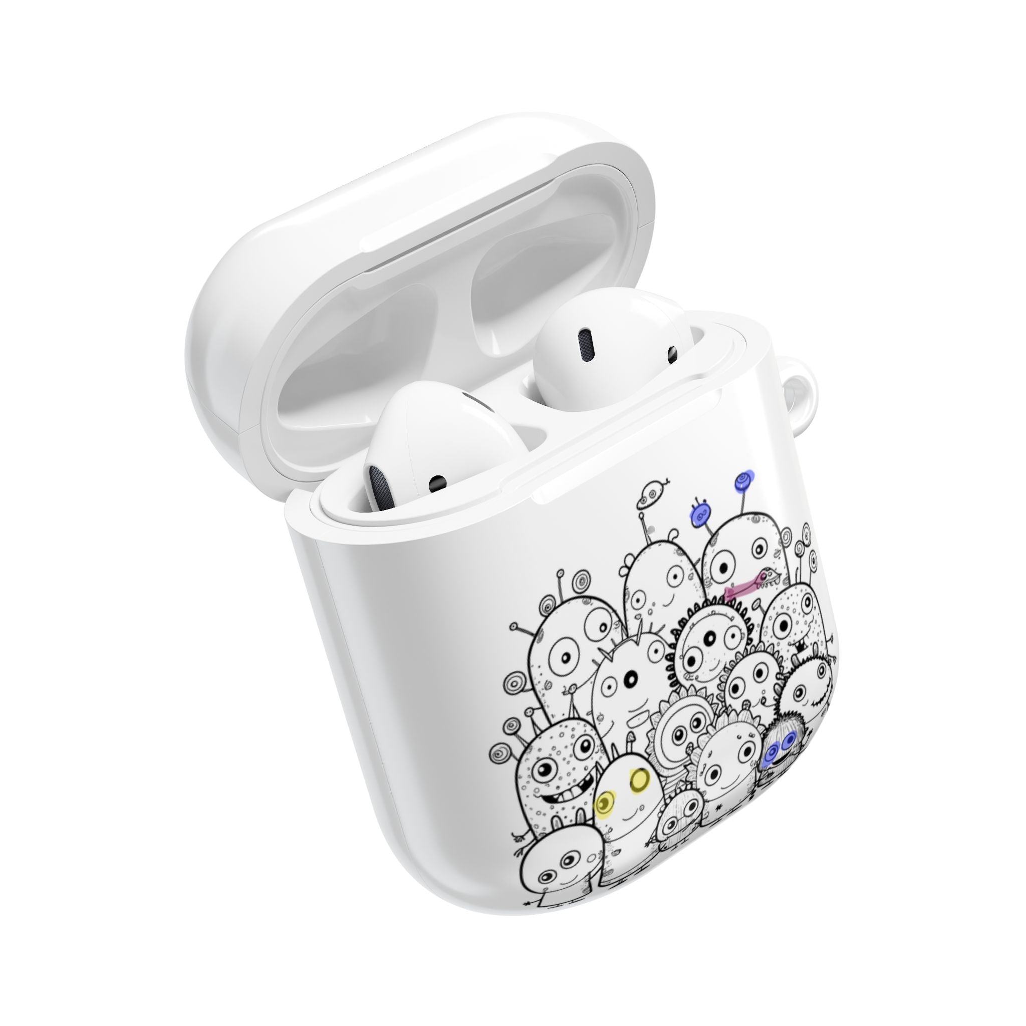 Cute Monster Crowd AirPods Case