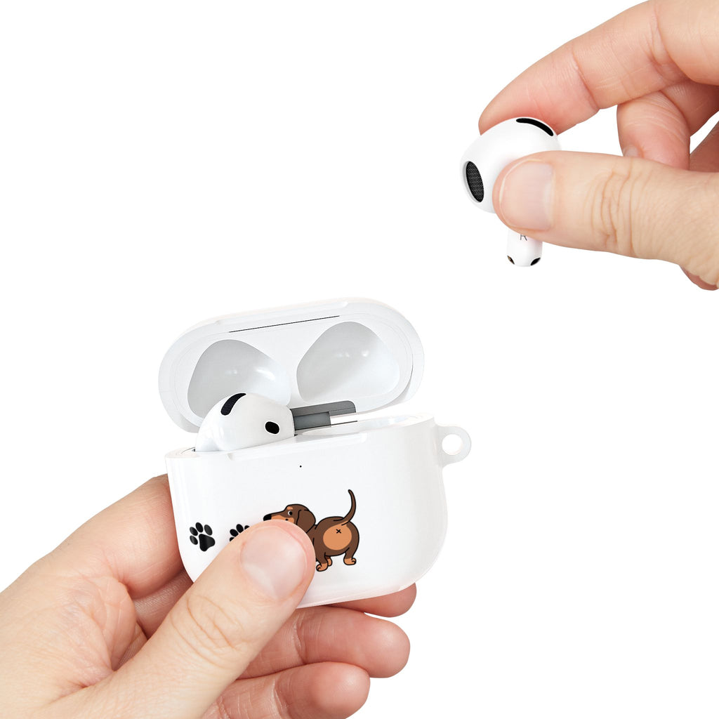Staring Dachshund White AirPods or AirPods Pro Case