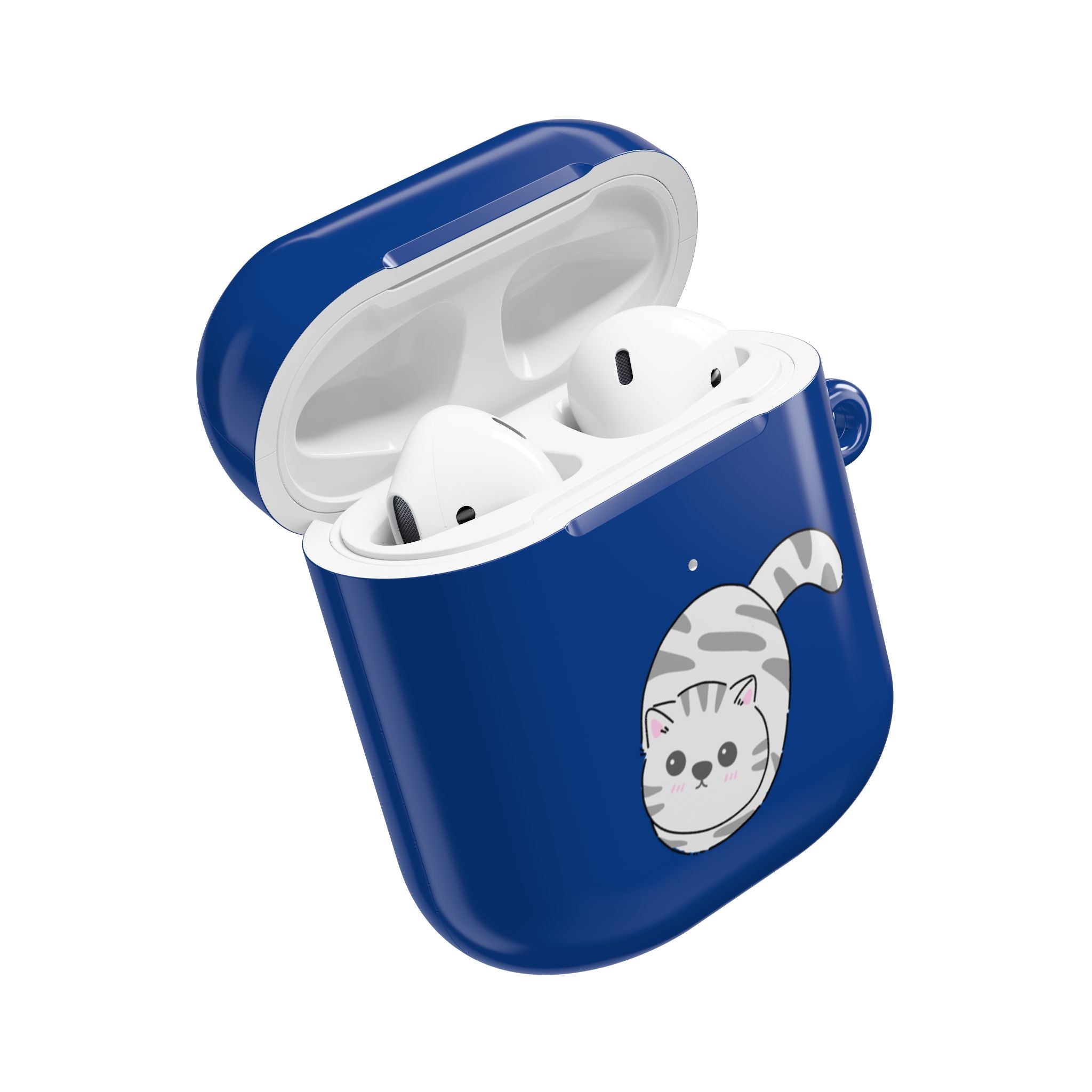 Cat & Fish AirPod Case - Cute Blue Protective AirPods Case