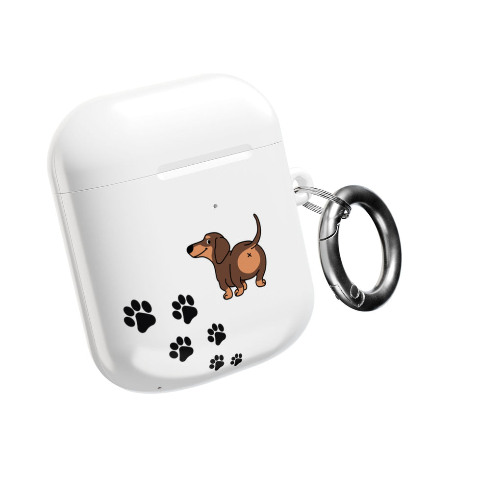 Staring Dachshund White AirPods or AirPods Pro Case