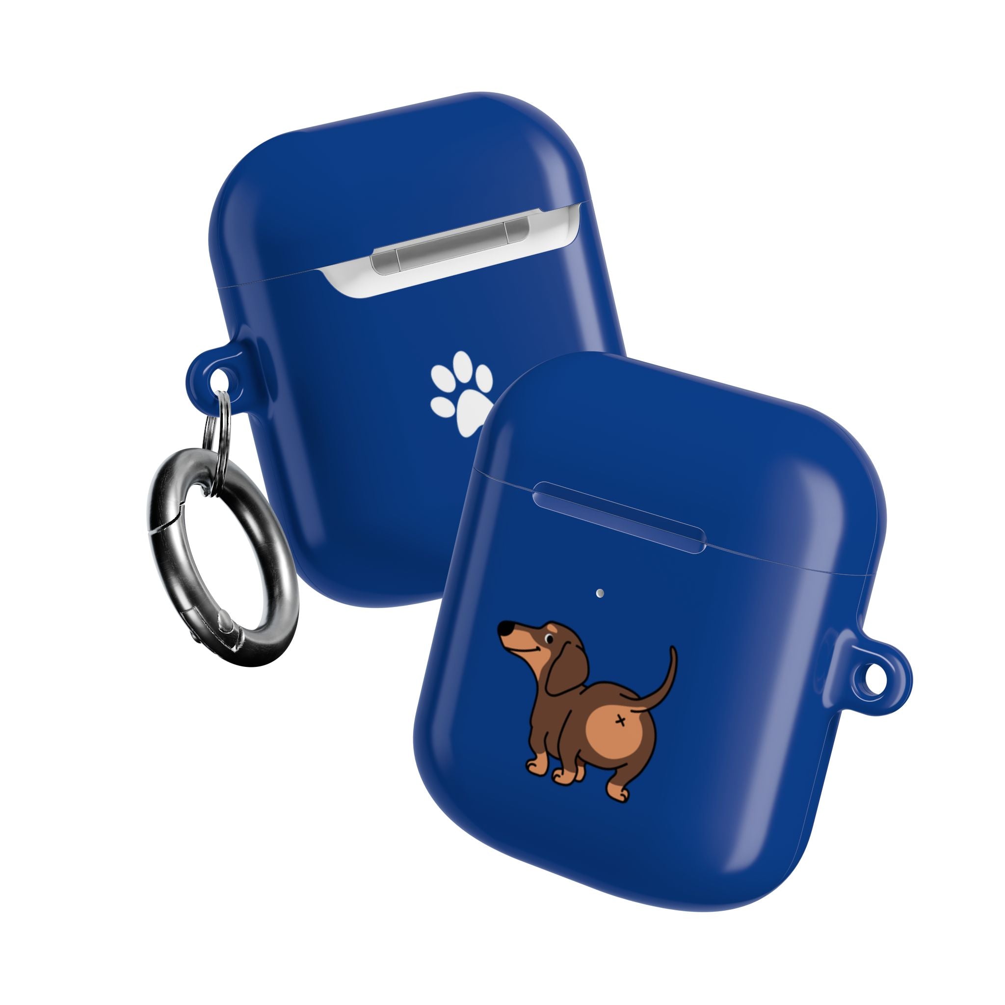 Staring Dachshund Navy AirPods or AirPods Pro Case