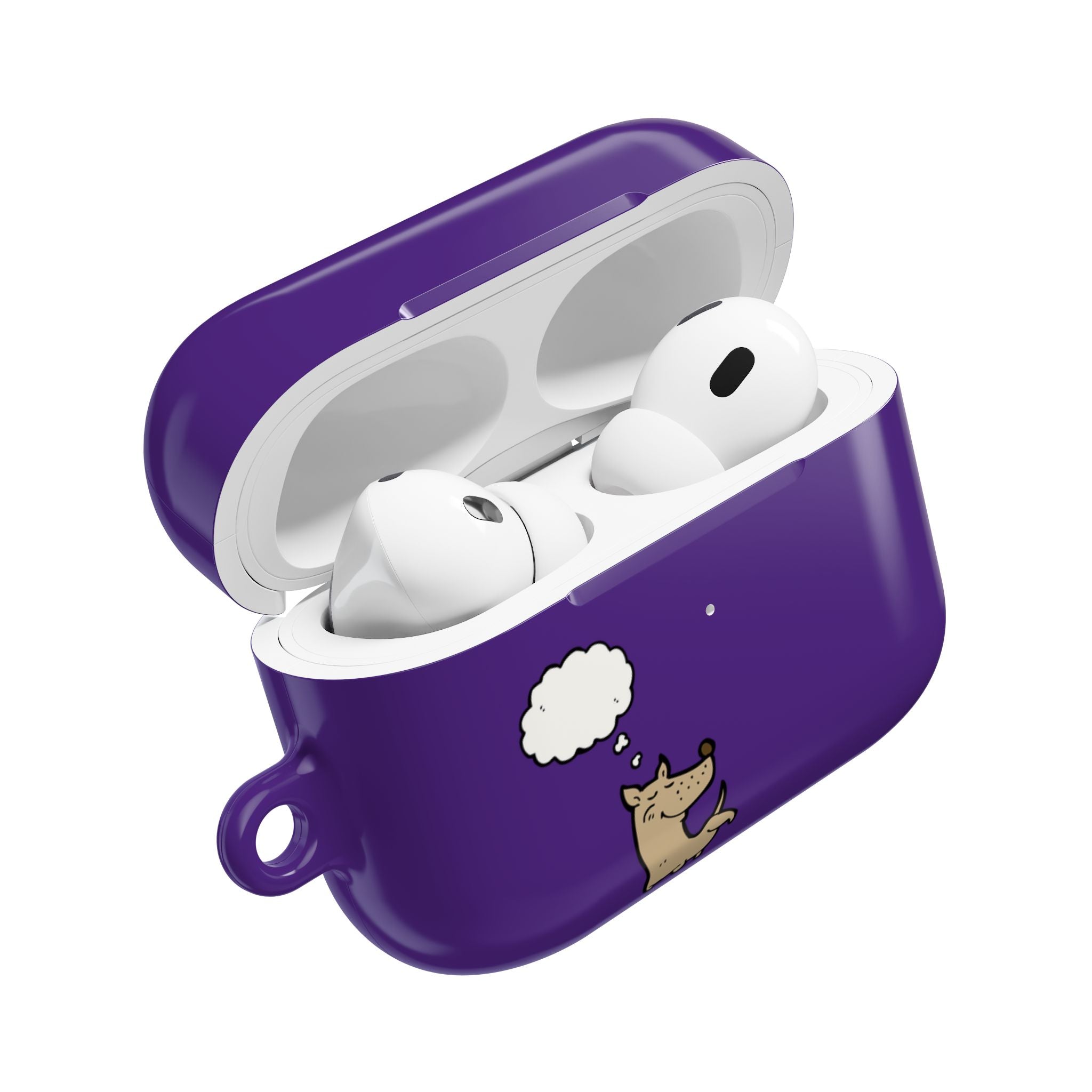 Happy Puppy Purple AirPods Case