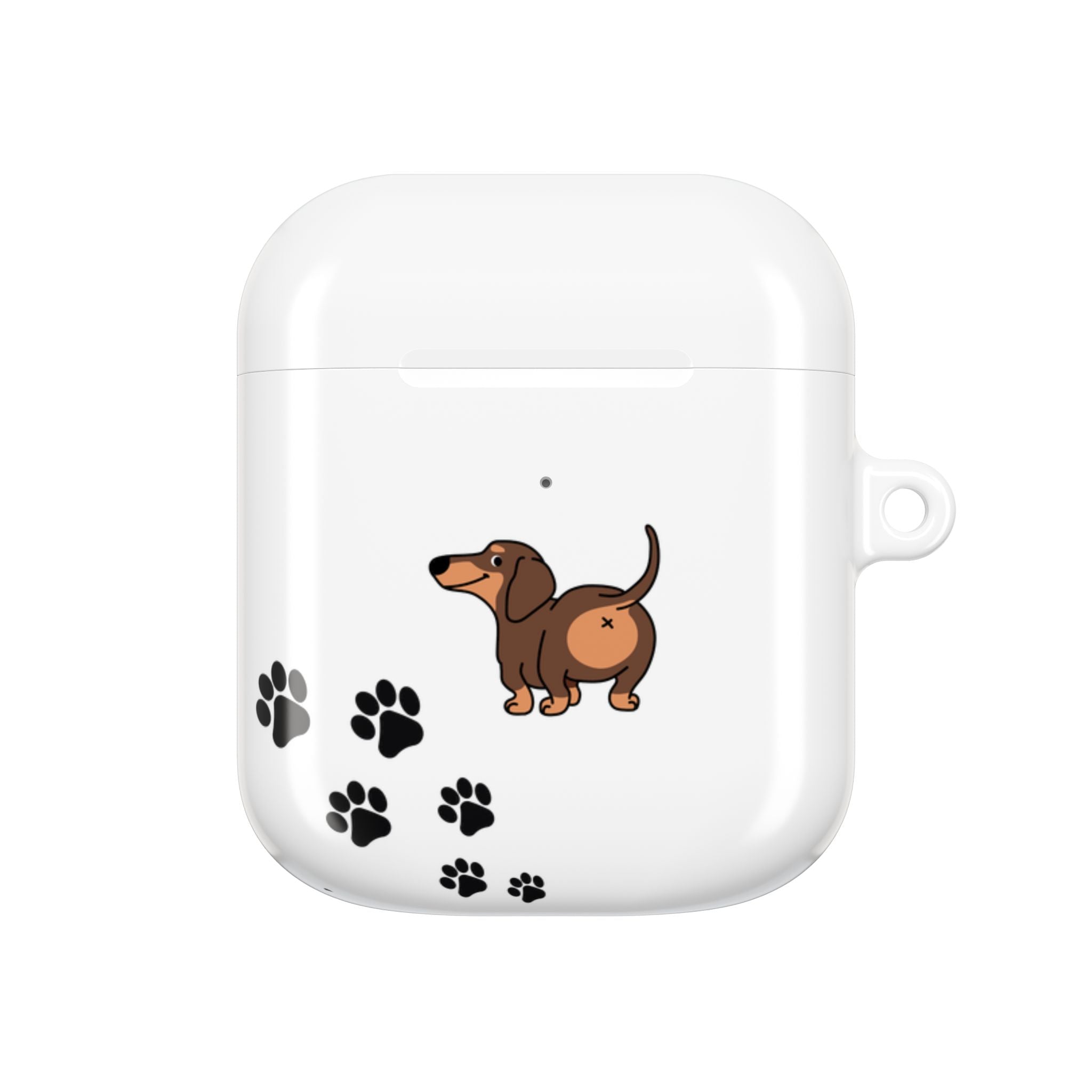 Staring Dachshund White AirPods or AirPods Pro Case