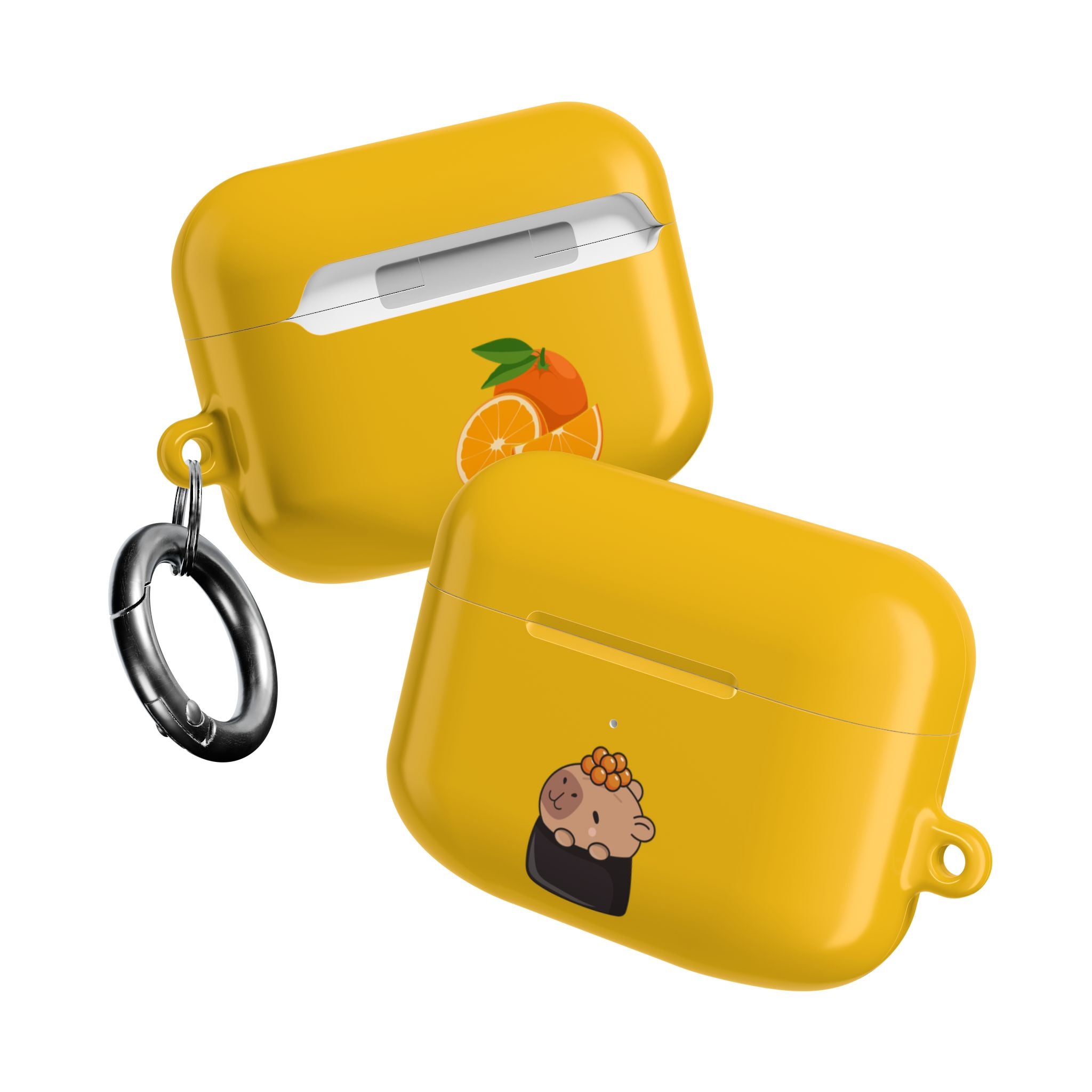 Cute Capybara and Oranges AirPods Case