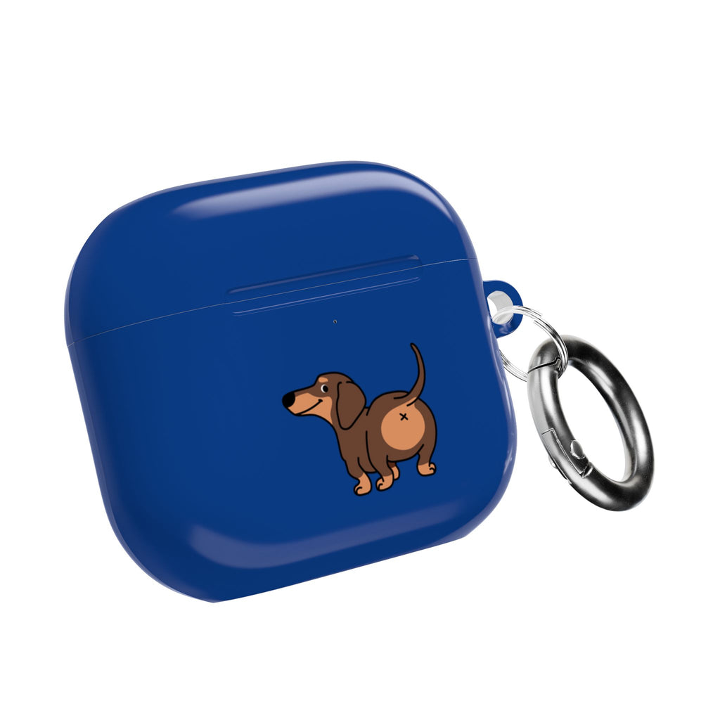 Staring Dachshund Navy AirPods or AirPods Pro Case