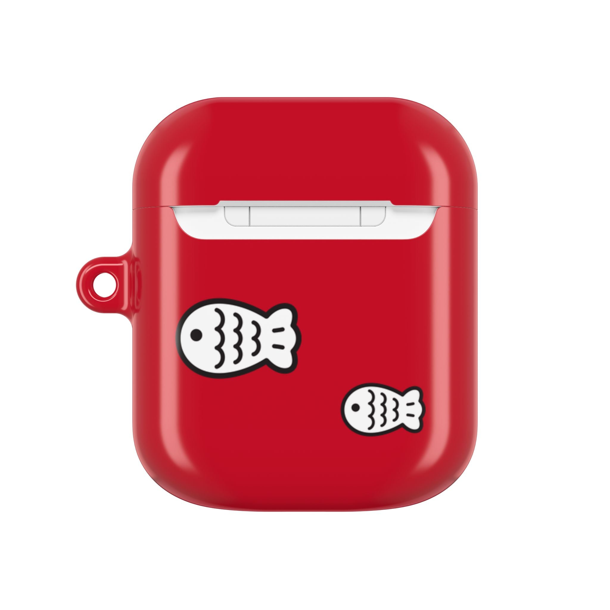 Cat Fighting Fish Red AirPod or AirPod Pro Case