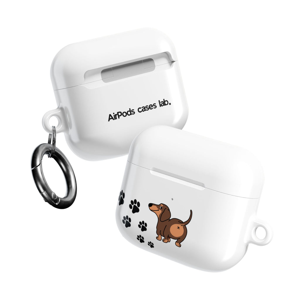 Staring Dachshund White AirPods or AirPods Pro Case