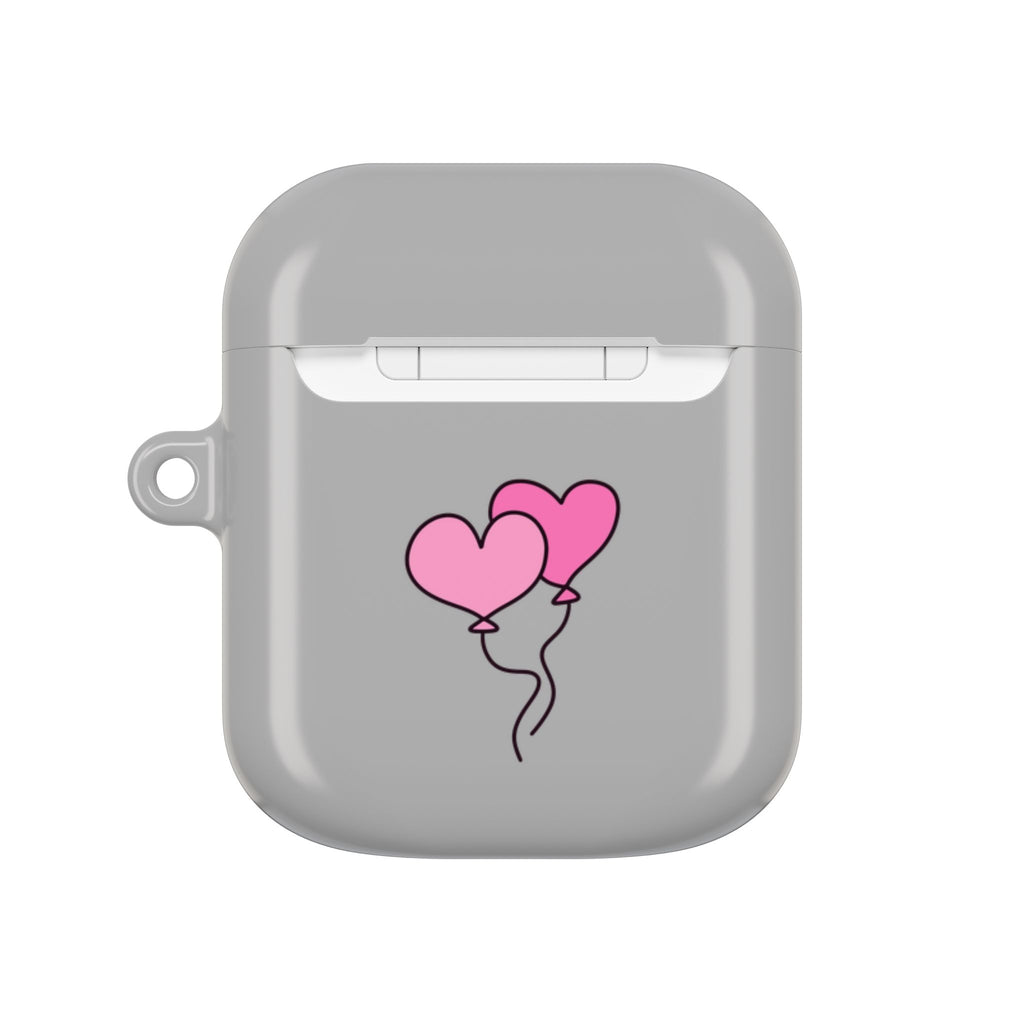Cute  Capybara and Heart Balloon AirPod Case