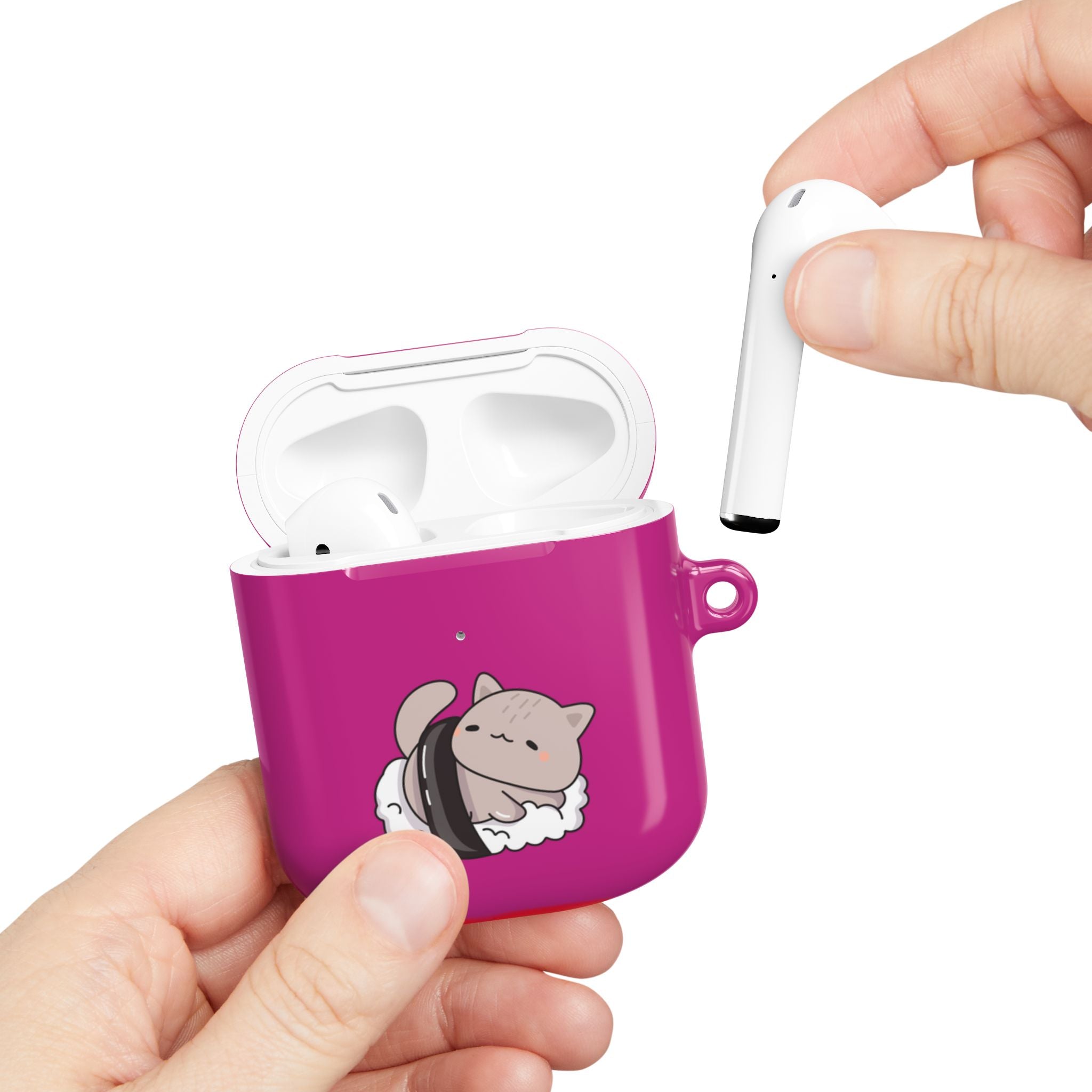 Cat Sushi AirPods Case - Cute Pink Protective Cover
