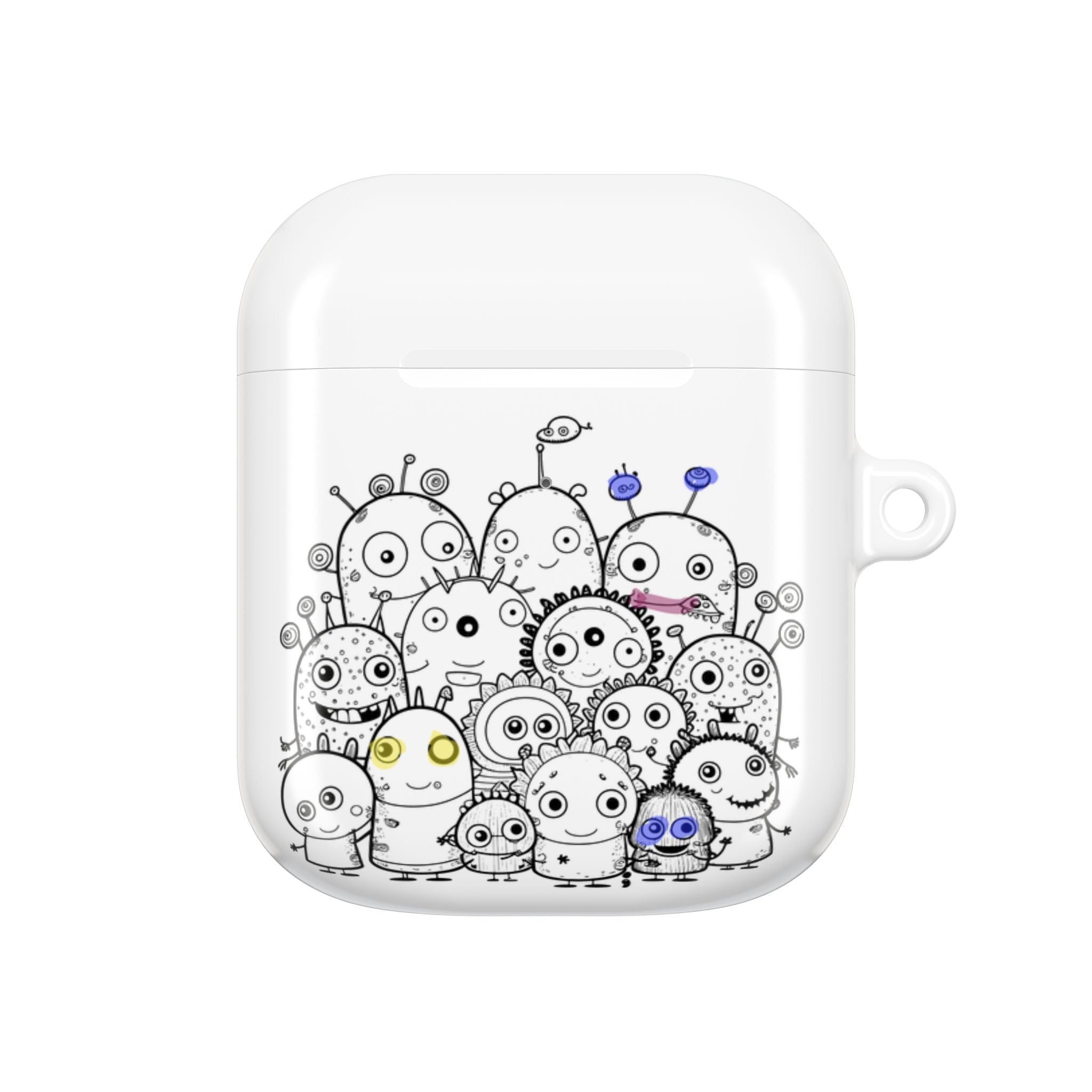 Cute Monster Crowd AirPods Case