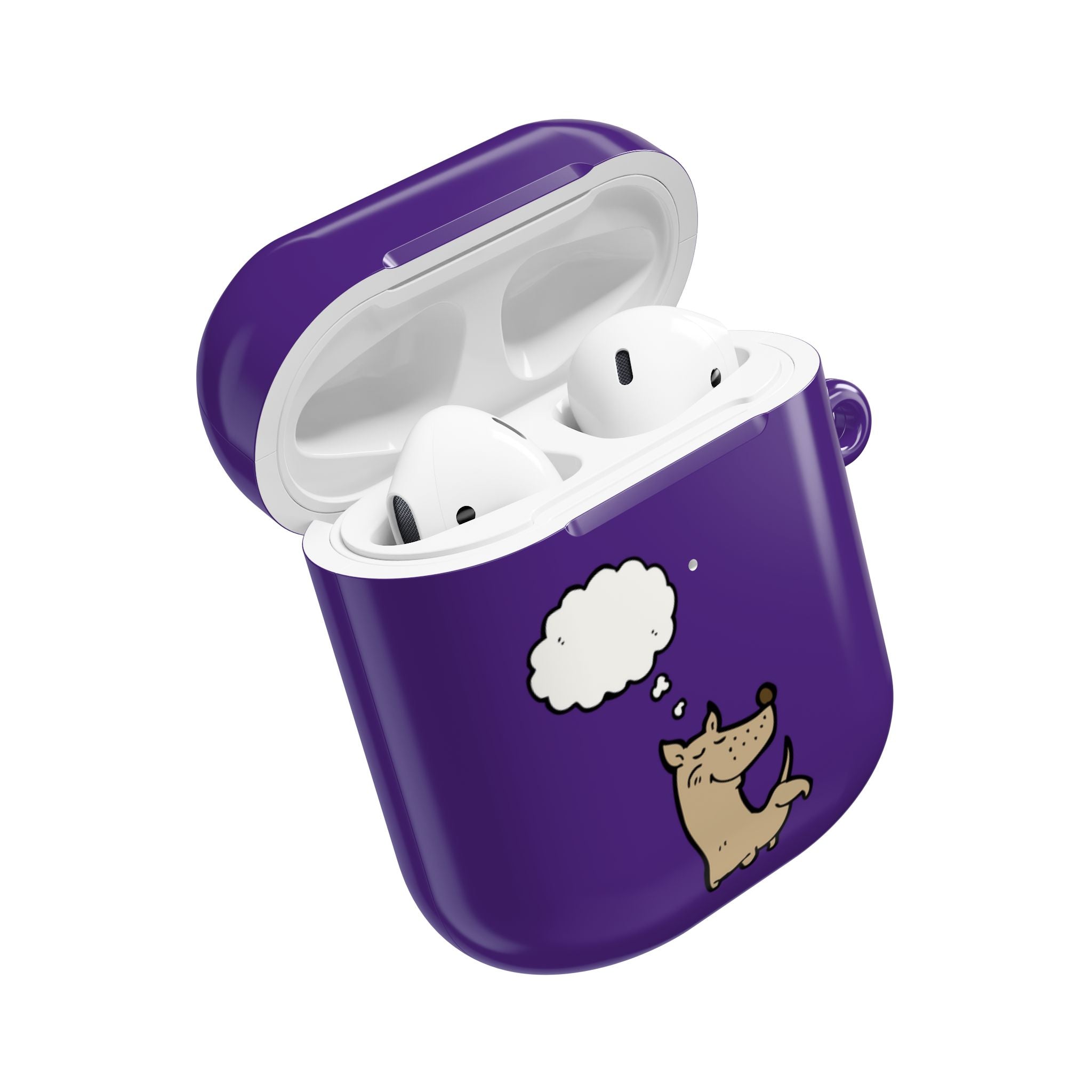 Happy Puppy Purple AirPods Case