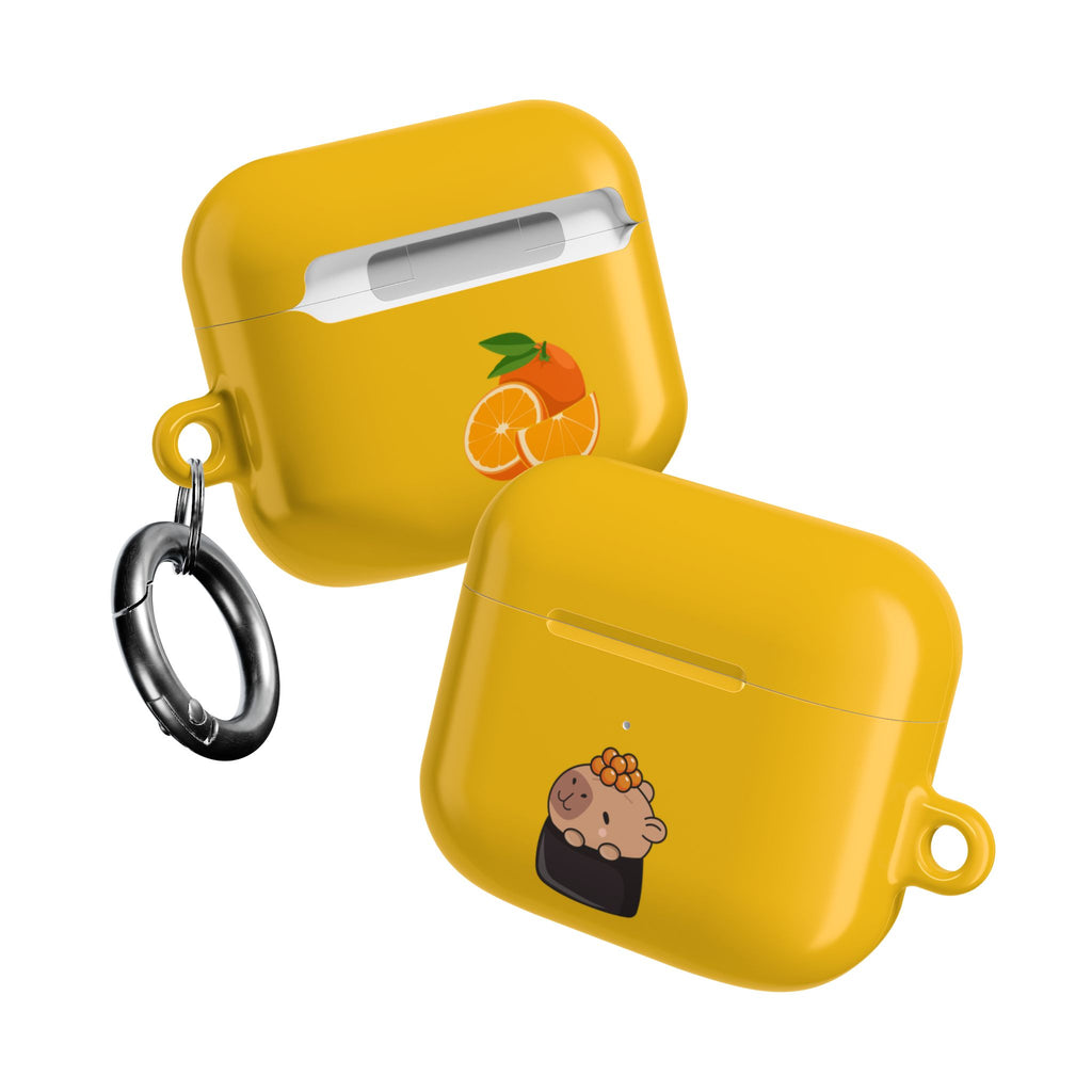 Cute Capybara and Oranges AirPods Case