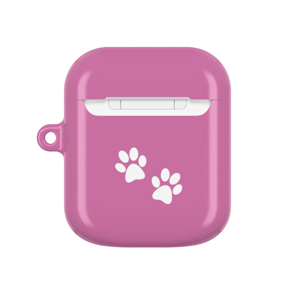 Pink AirPods Case with a Snoozing Bulldog