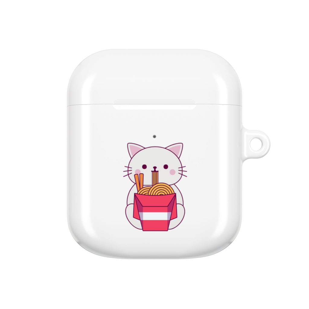 Kawaii Cat & Ramen Design AirPods Case Protective Wireless Earbud Cover