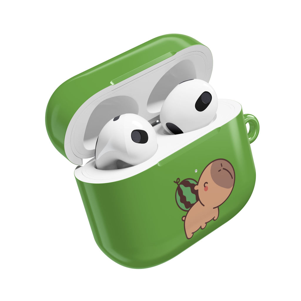 Capybara and Watermelons AirPods Case