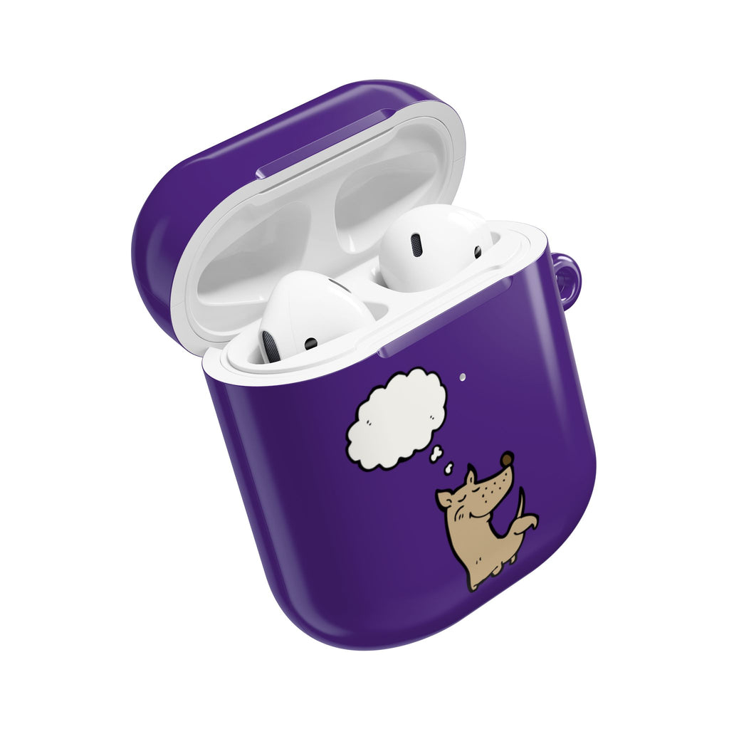 Happy Puppy Purple AirPods Case