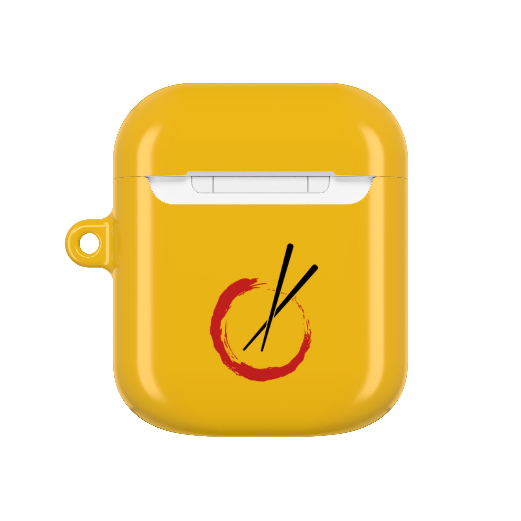 Japanese Cat & Chopsticks Yellow AirPods Case