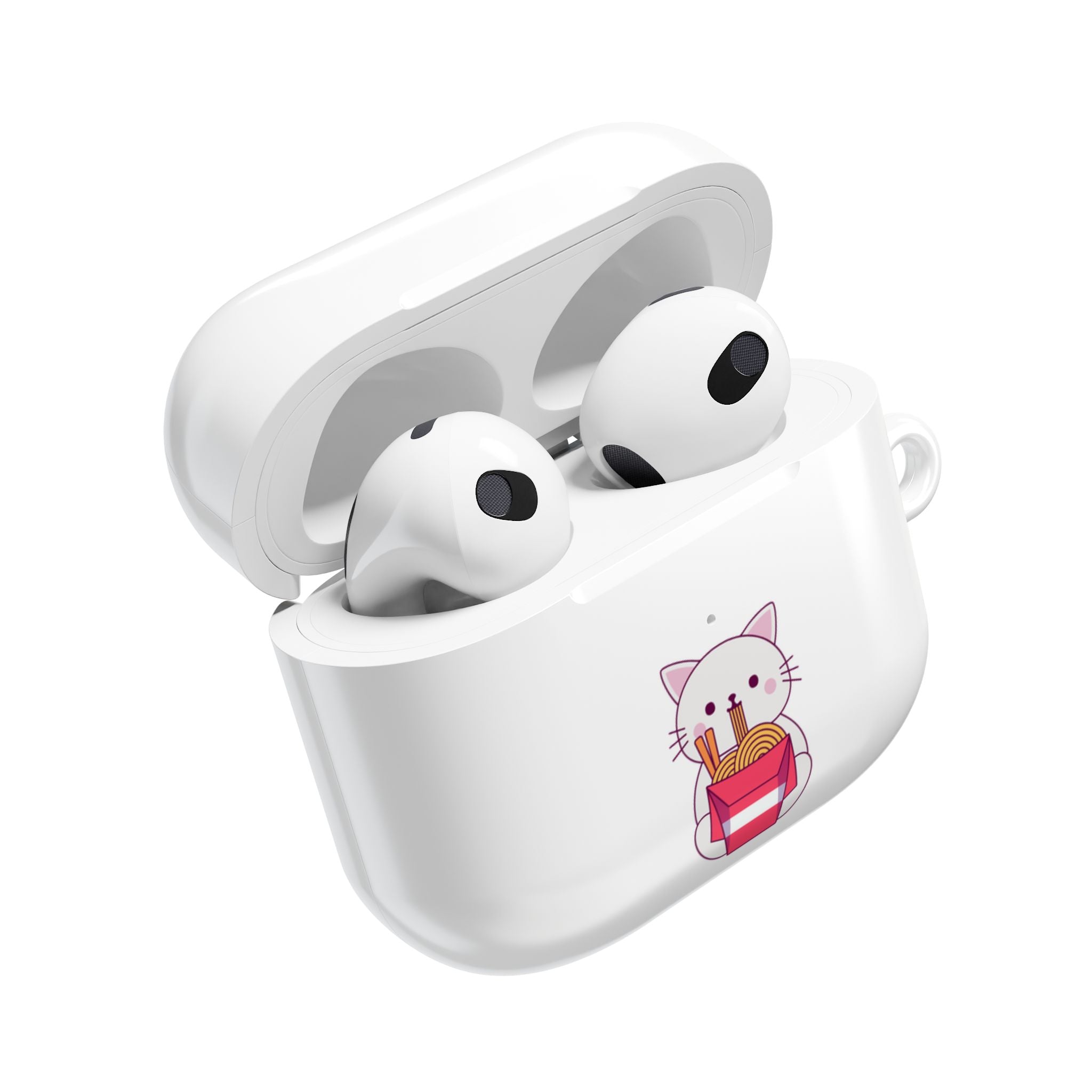 Kawaii Cat & Ramen Design AirPods Case Protective Wireless Earbud Cover