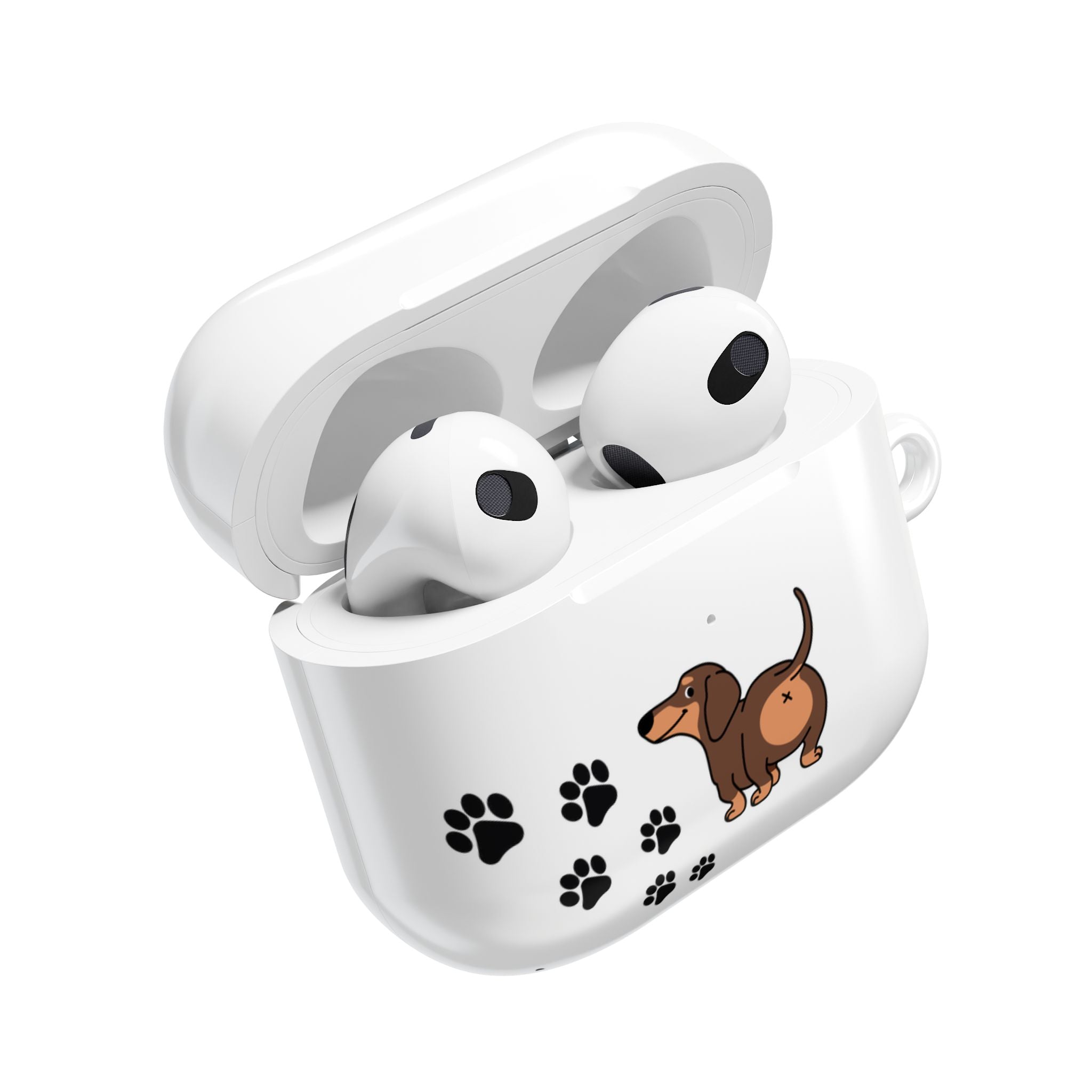 Staring Dachshund White AirPods or AirPods Pro Case