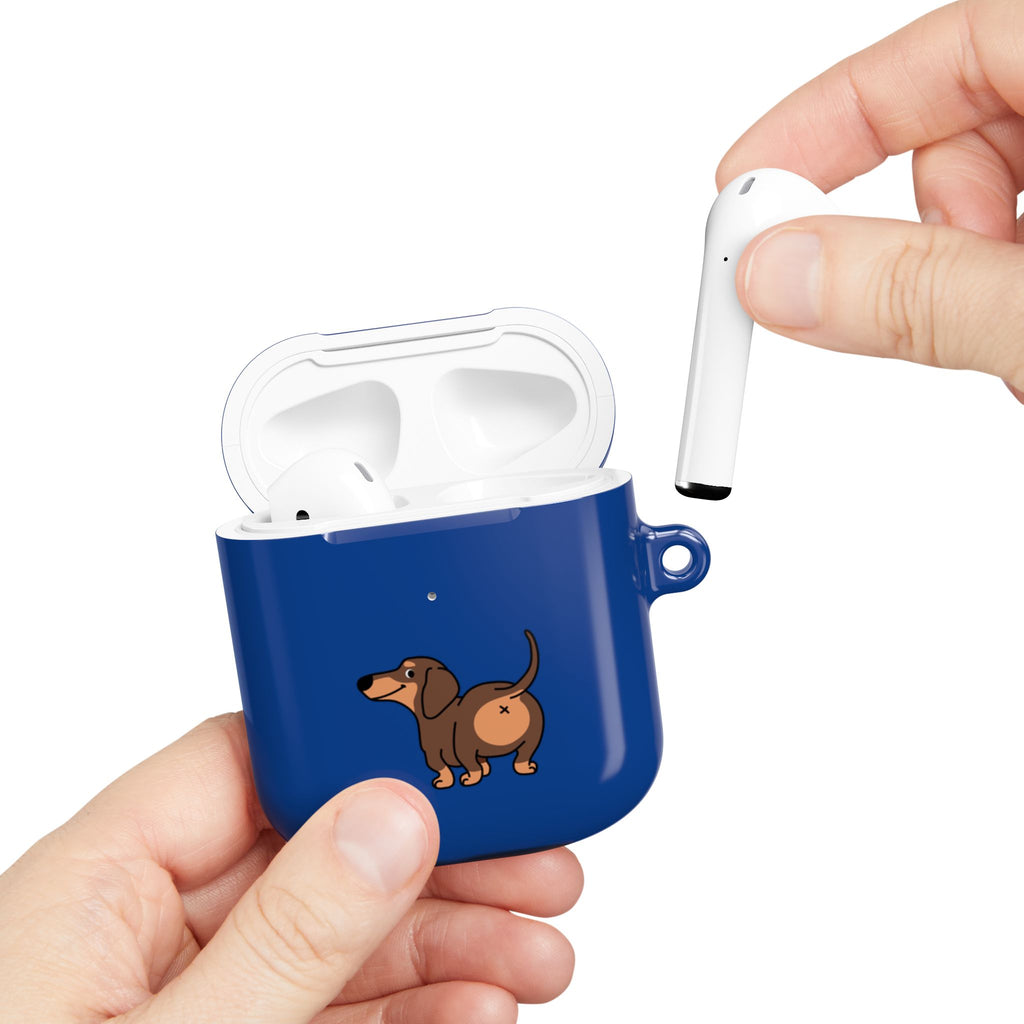 Staring Dachshund Navy AirPods or AirPods Pro Case