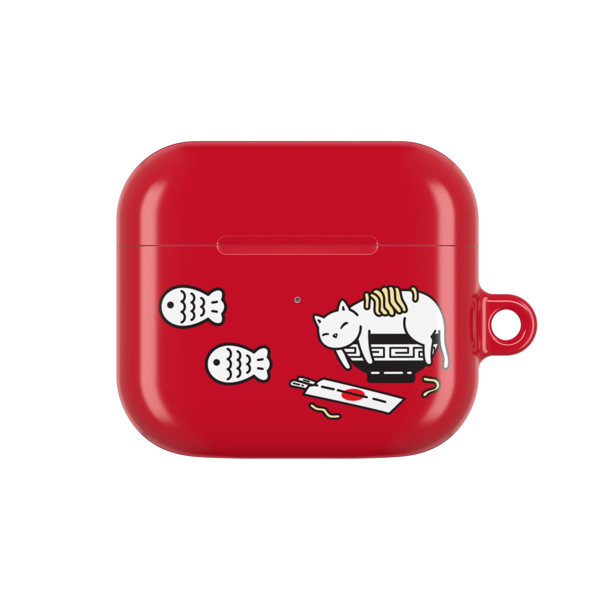 Lucky Japanese Cat & Fish Red AirPods or AirPods Pro Case