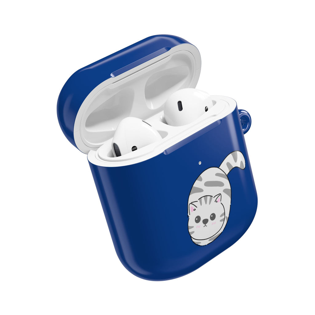 Cat & Fish AirPod Case - Cute Blue Protective AirPods Case