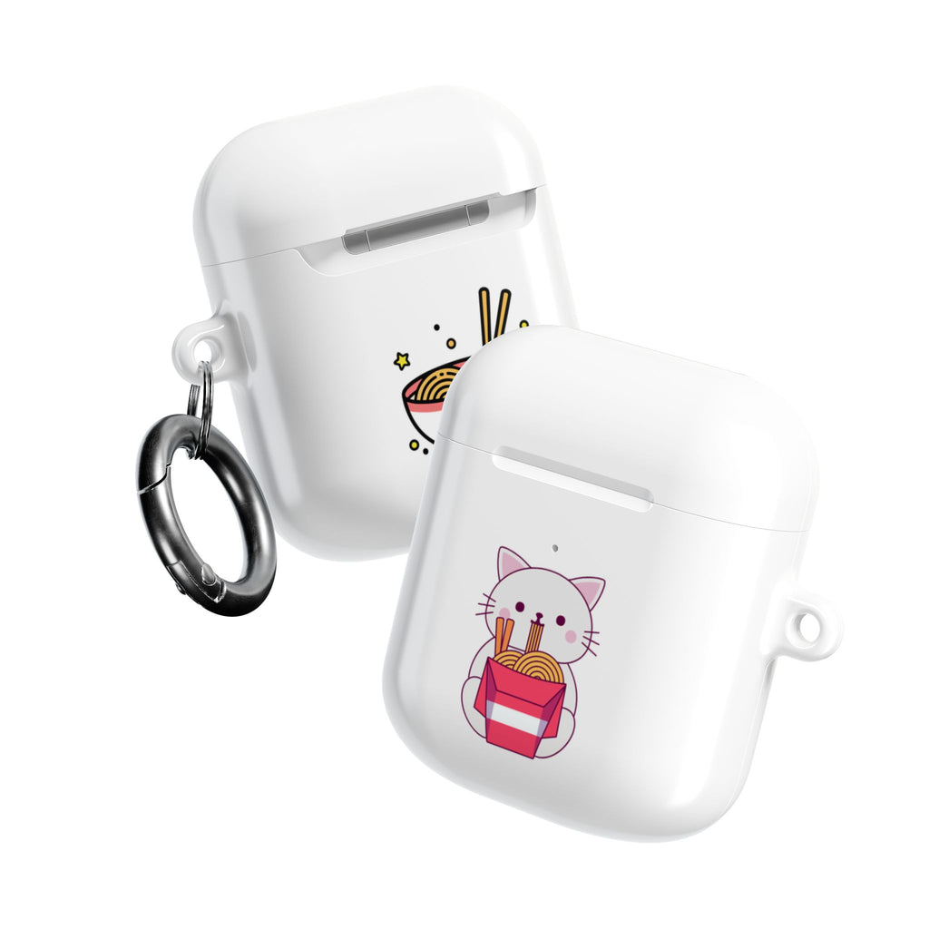 Kawaii Cat & Ramen Design AirPods Case Protective Wireless Earbud Cover