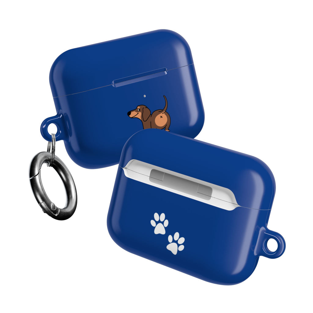 Staring Dachshund Navy AirPods or AirPods Pro Case