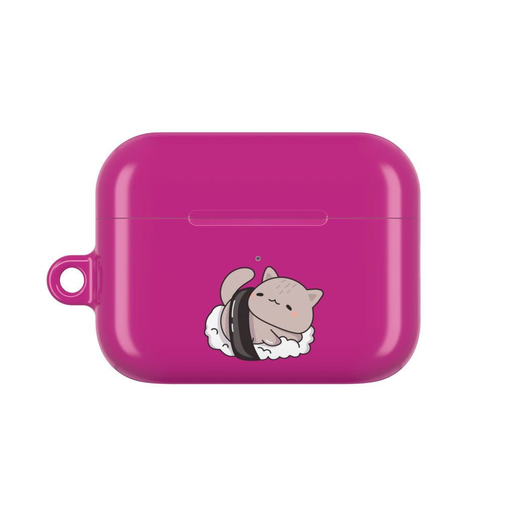 Cat Sushi AirPods Case - Cute Pink Protective Cover