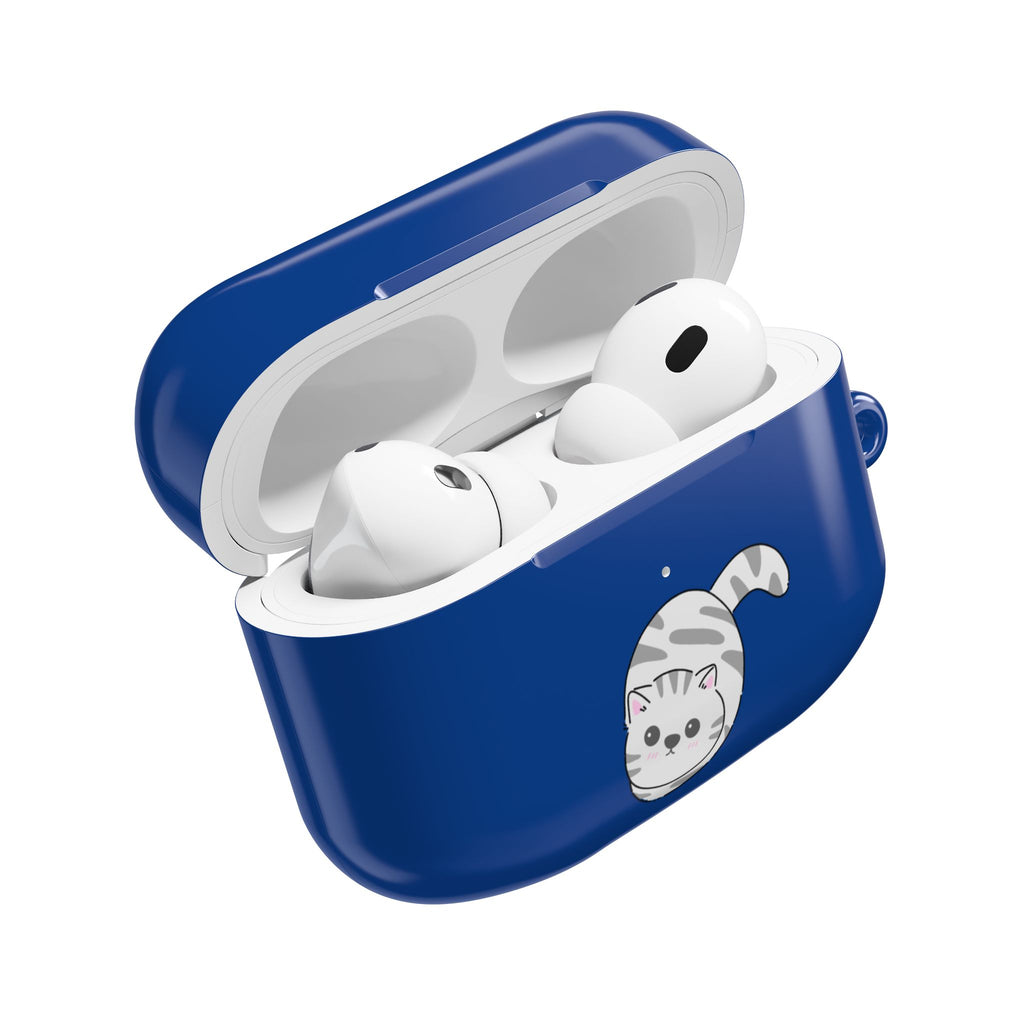 Cat & Fish AirPod Case - Cute Blue Protective AirPods Case