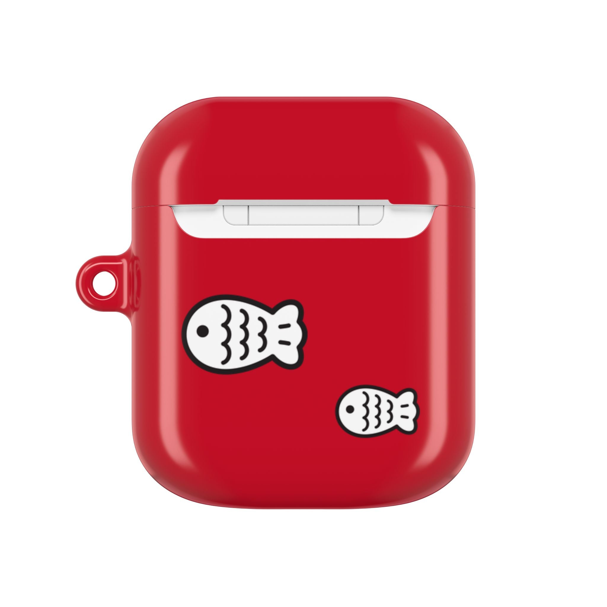 Cat Fighting Fish Red AirPod or AirPod Pro Case