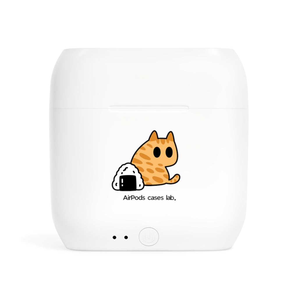 Sushi Cat White Earbuds