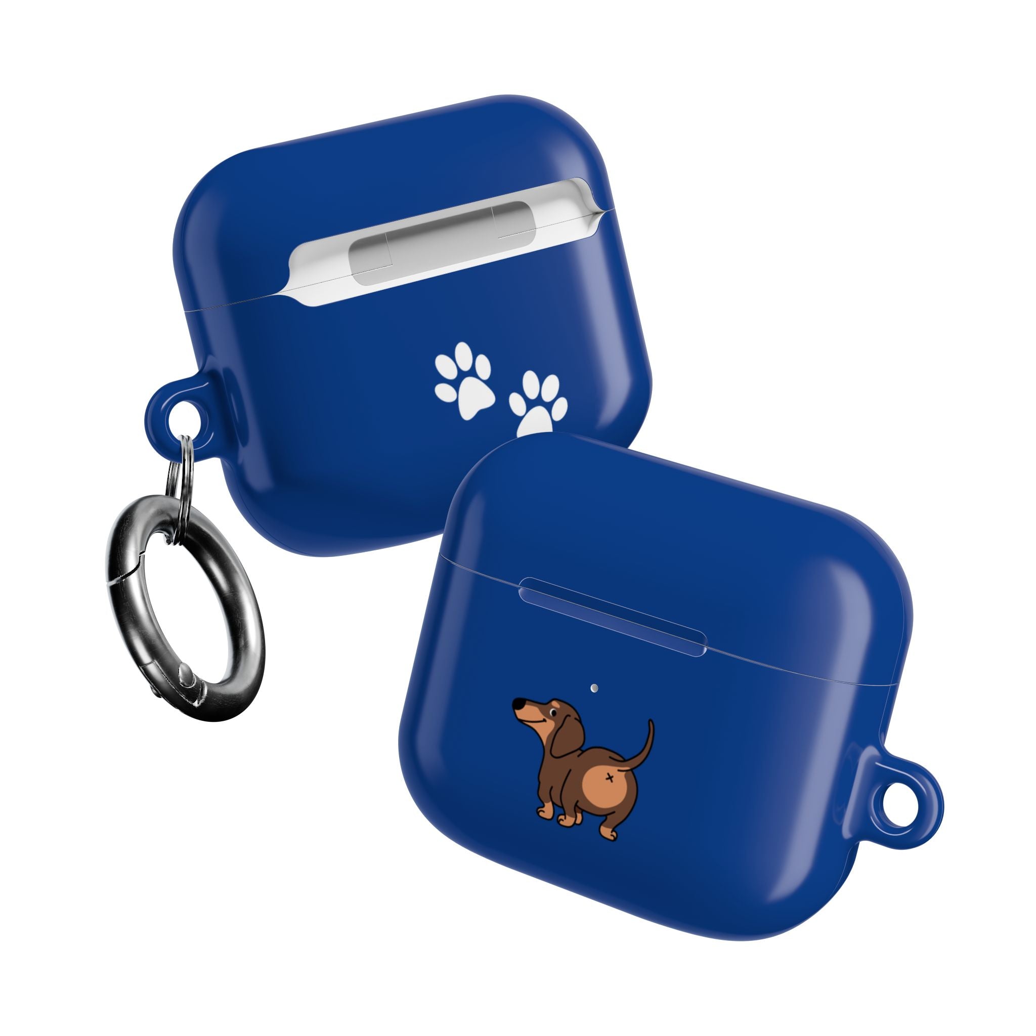 Staring Dachshund Navy AirPods or AirPods Pro Case